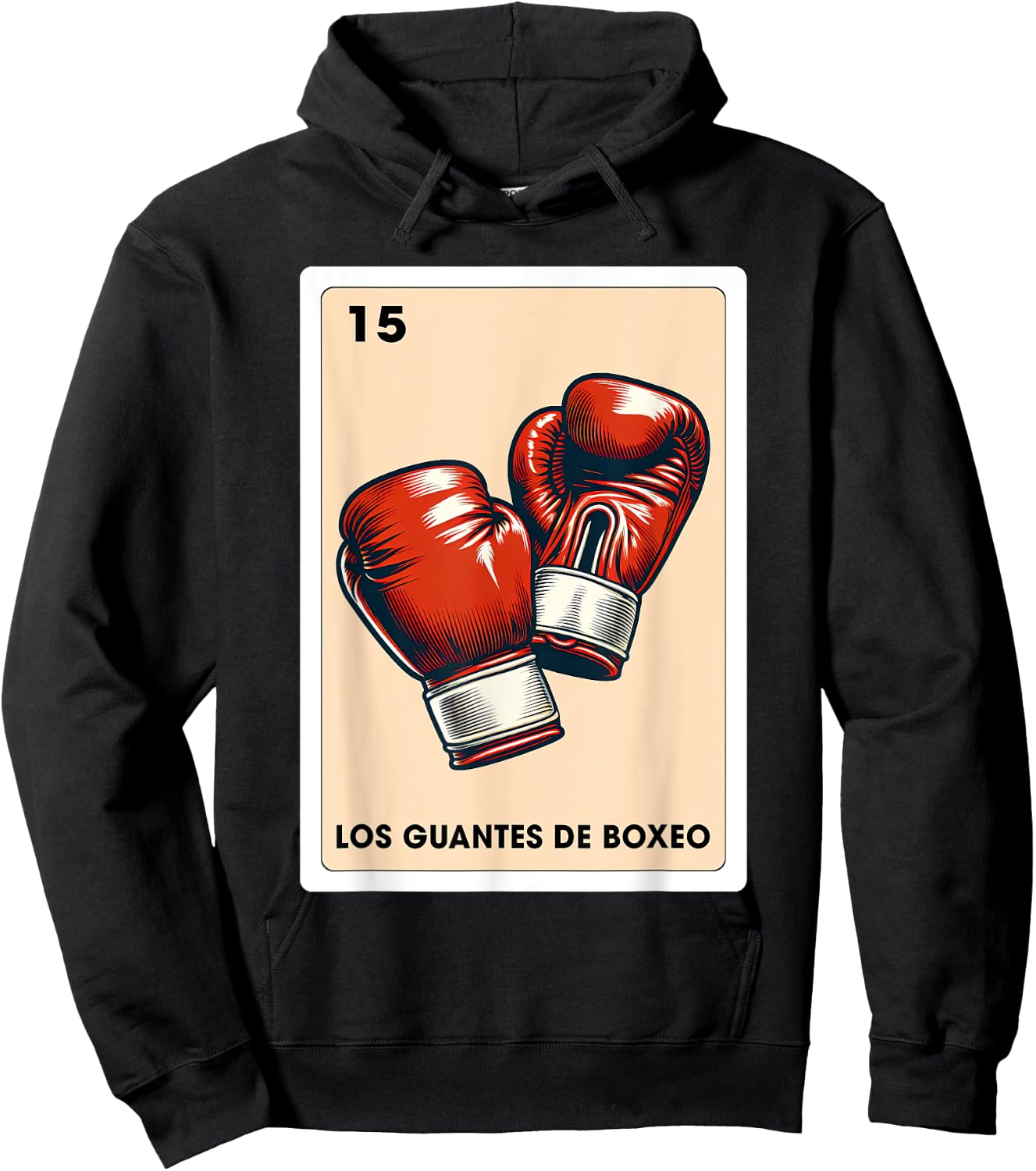 Mexican Boxing Lover Los Guantes De Boxeo Mexican Bingo Card Hoodie - Hoodie | Black