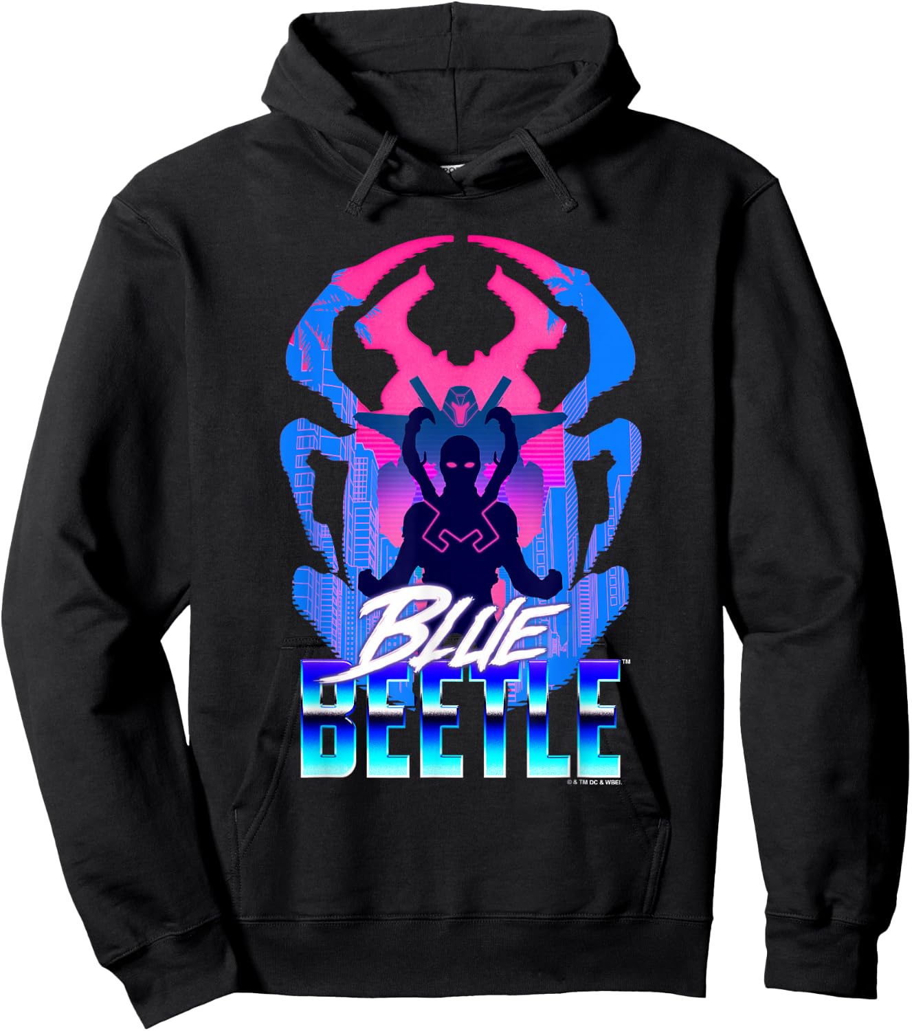 Blue Beetle Movie Silhouette Hoodie - Hoodie | Black