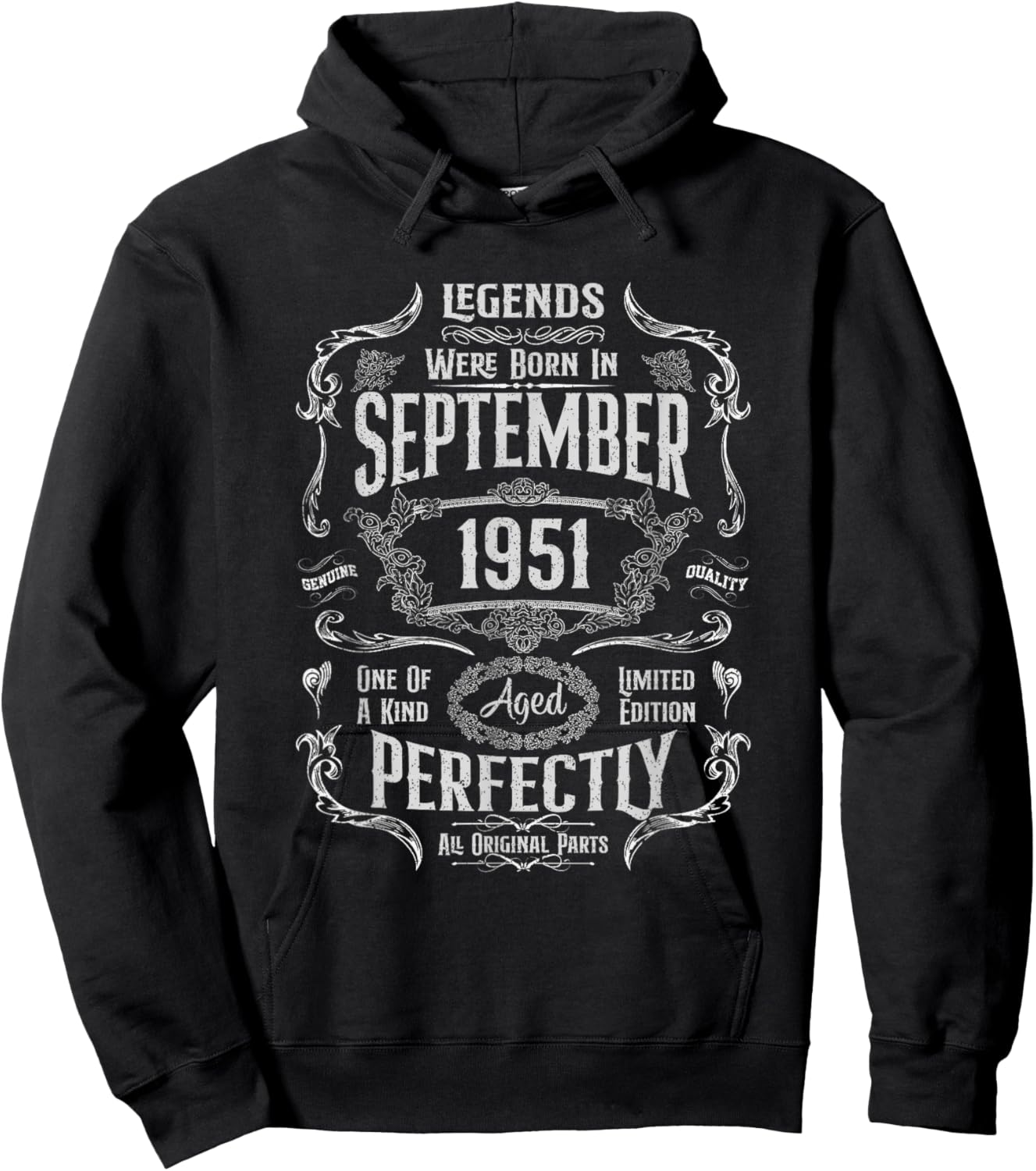 73th Birthday Legends Were Born In September 1951 Hoodie - Hoodie | Black