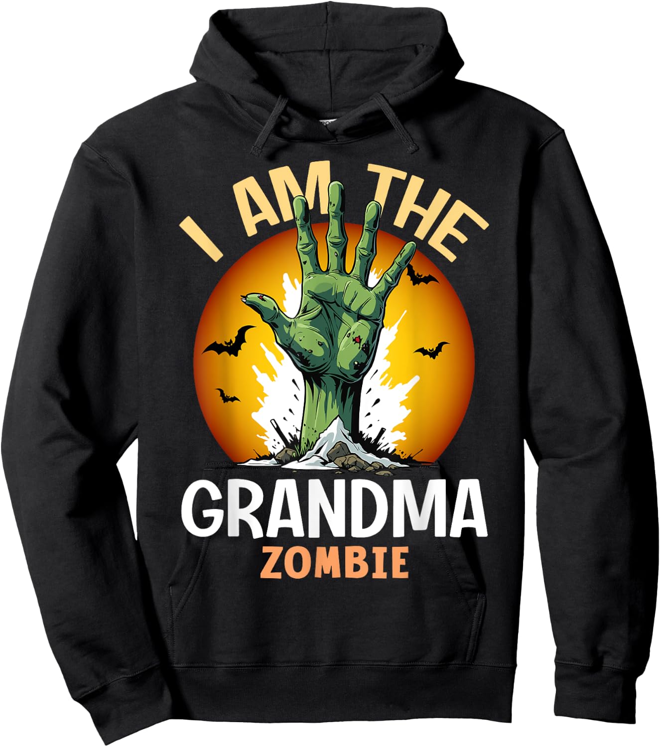 Halloween Matching Grandma Zombie Costume Hoodie - Hoodie | Black