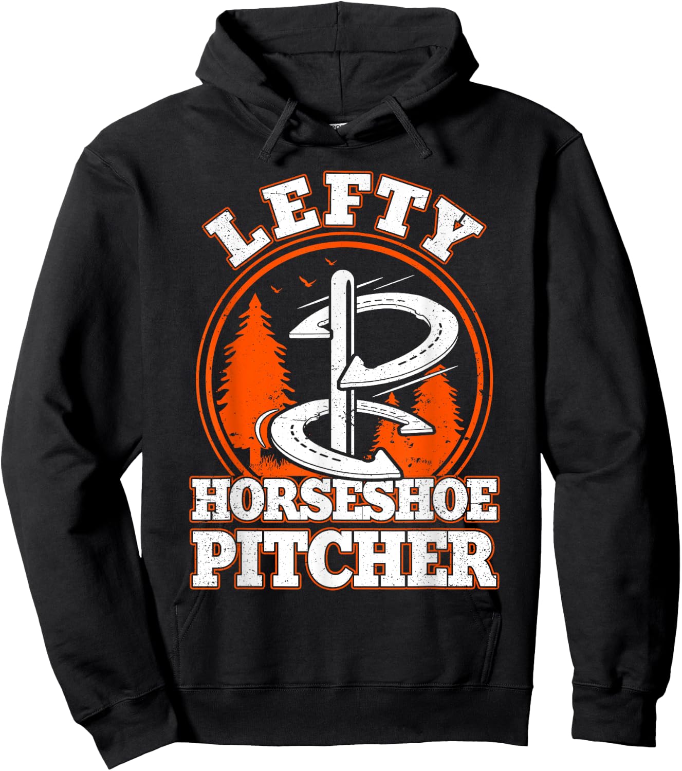 Lefty Horseshoe Pitcher Horseshoe Pitching Left handed Hoodie - Hoodie | Black