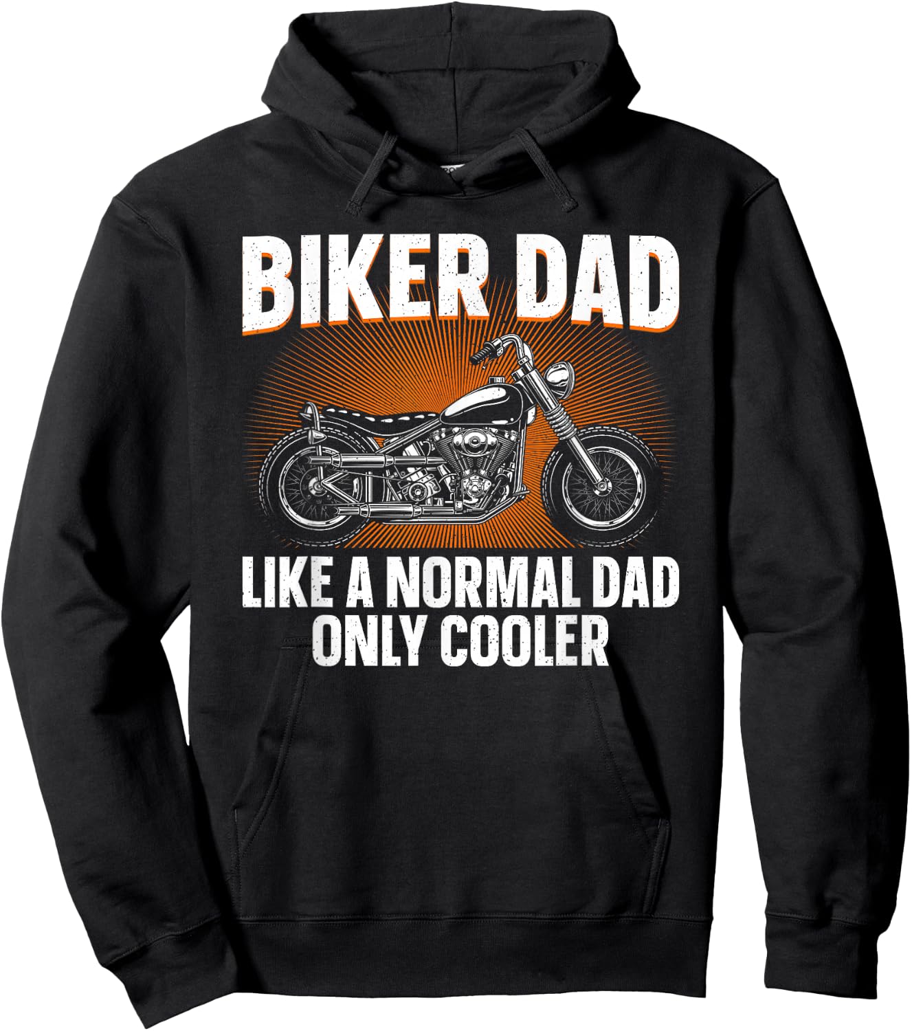 Funny Motorcycle Dad Design Grandpa Motorbike Rider Hoodie - Hoodie | Black