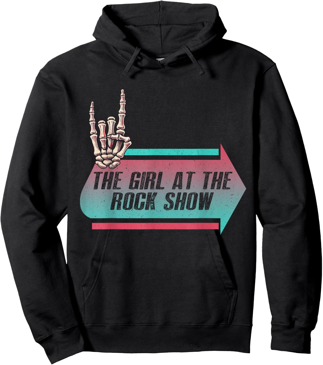 I Am The Girl At The Rock Show Vintage Musician Funny Outfit Hoodie - Hoodie | Black