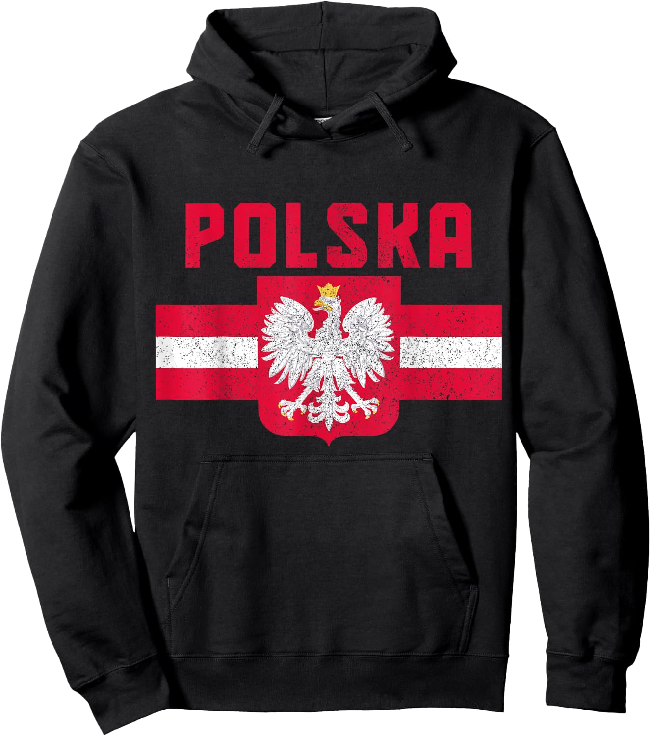 Polska Poland Flag Pride Eagle Polish Roots Hoodie - Hoodie | Black