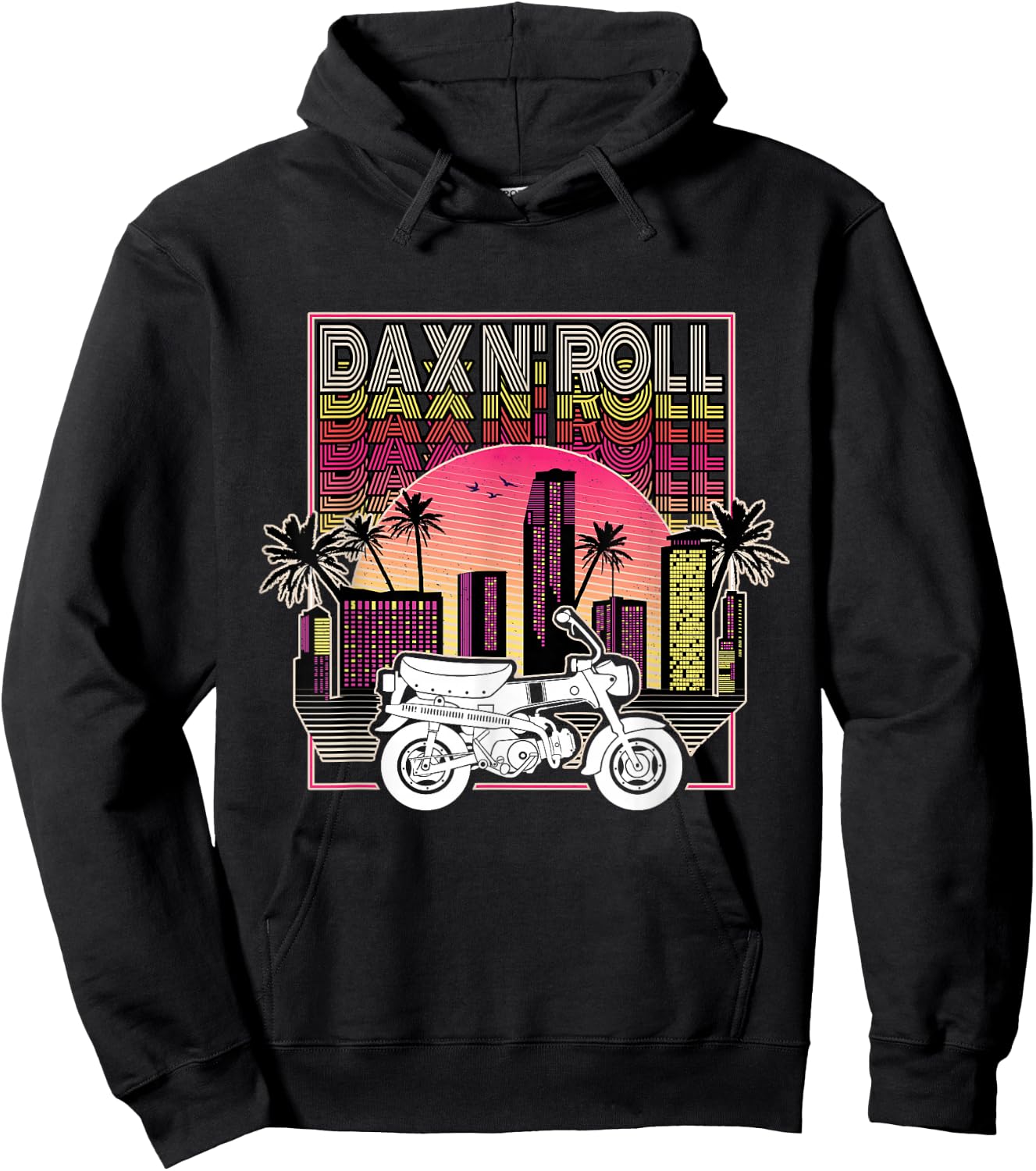 Dax Moped Motorcycle Retro Vintage Japan Classic Hoodie - Hoodie | Black