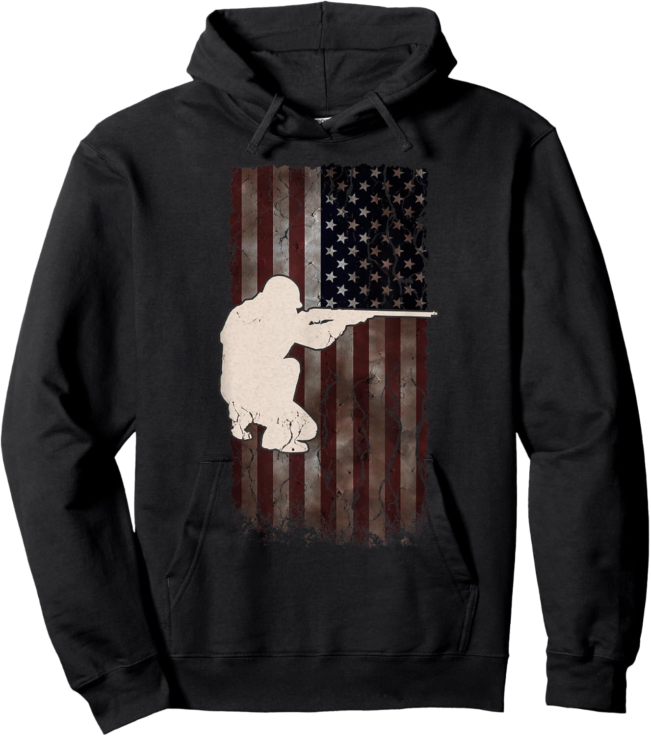 Allies Military Shooter WW2 / WW1 Vintage War Sniper Solider Hoodie - Hoodie | Black