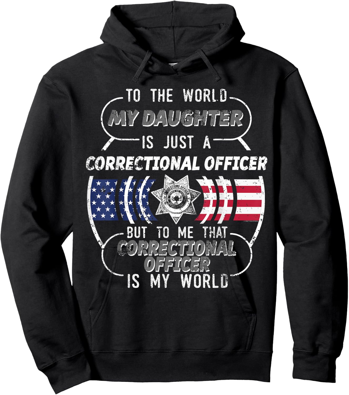 My Daughter Correctional Officer Shirt Corrections Officer Hoodie - Hoodie | Black