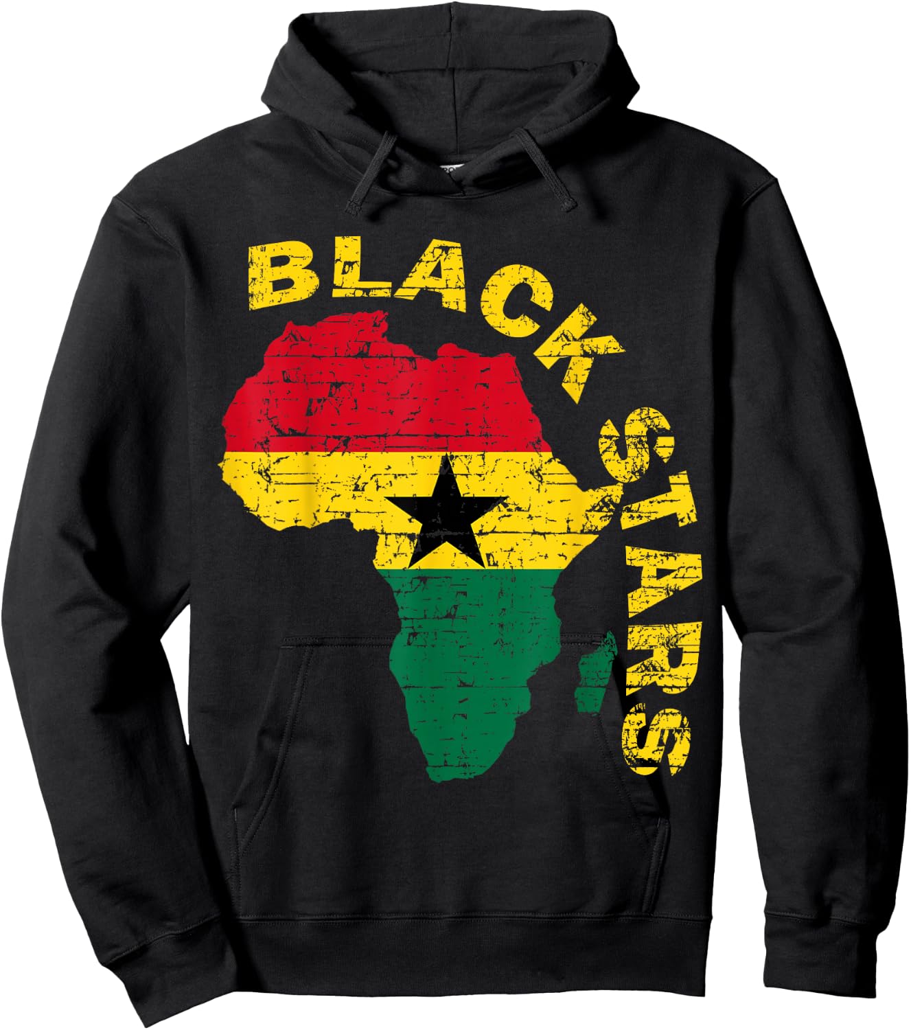 Blackstars of Ghana African soccer Hoodie - Hoodie | Black