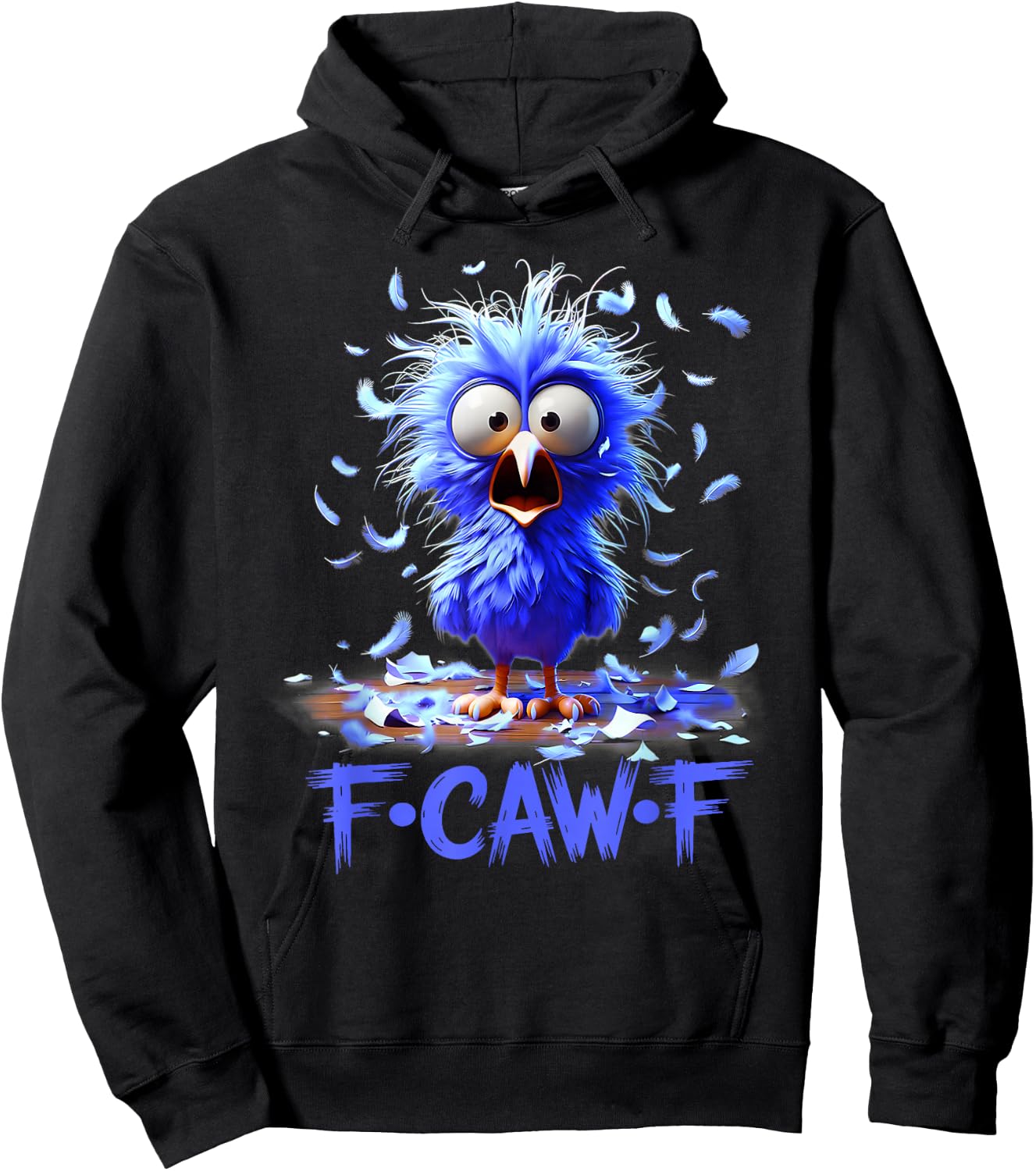 F-Caw-F Black Crow Black Bird Funny Crow F-Caw-F Men Women Hoodie - Hoodie | Black
