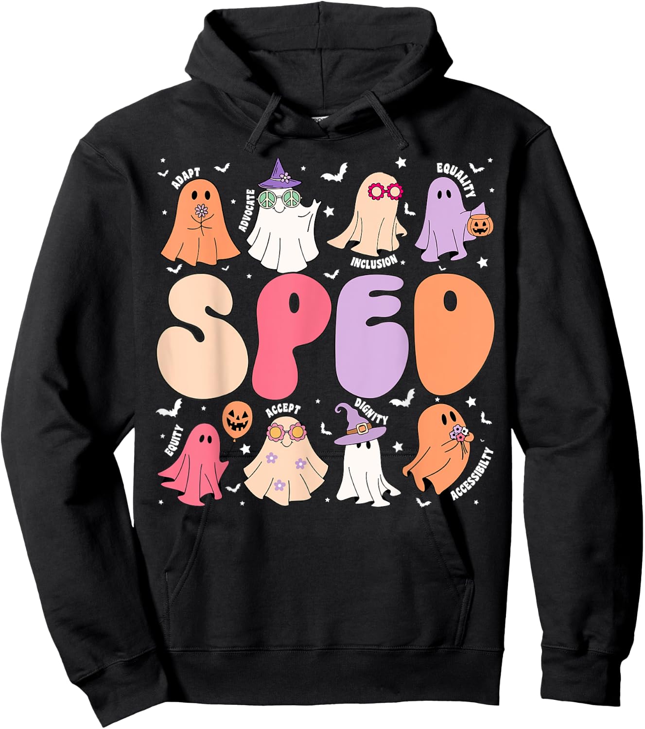 Special Education Teacher Ghosts Halloween SPED Teacher Hoodie - Hoodie | Black