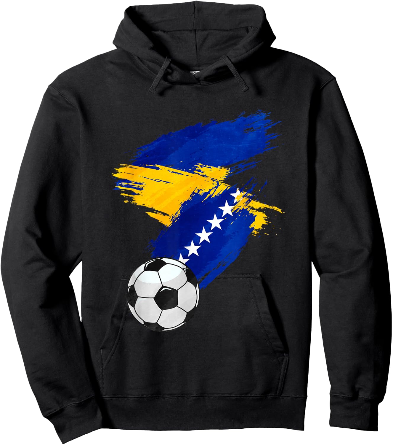 Bosnia and Herzegovina Football Flag Hoodie - Hoodie | Black