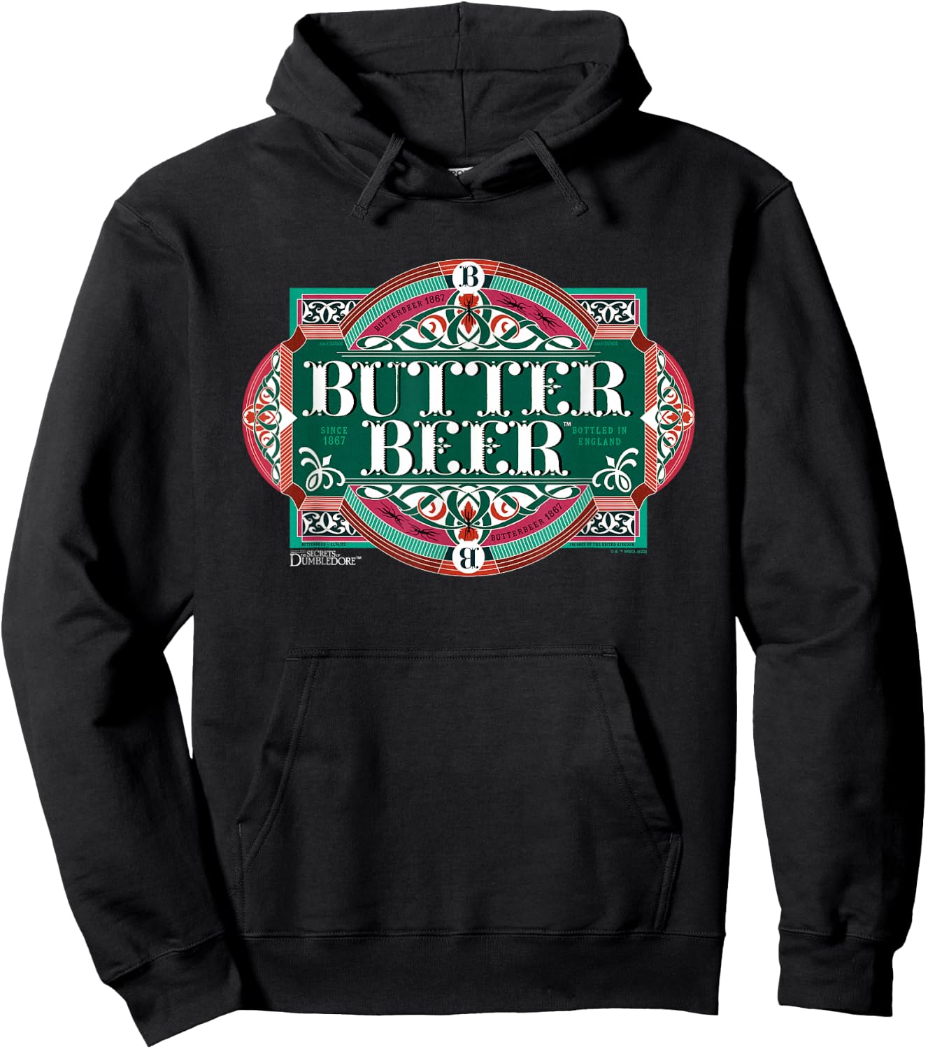 Fantastic Beasts 3 Butter Beer Label Hoodie - Hoodie | Black