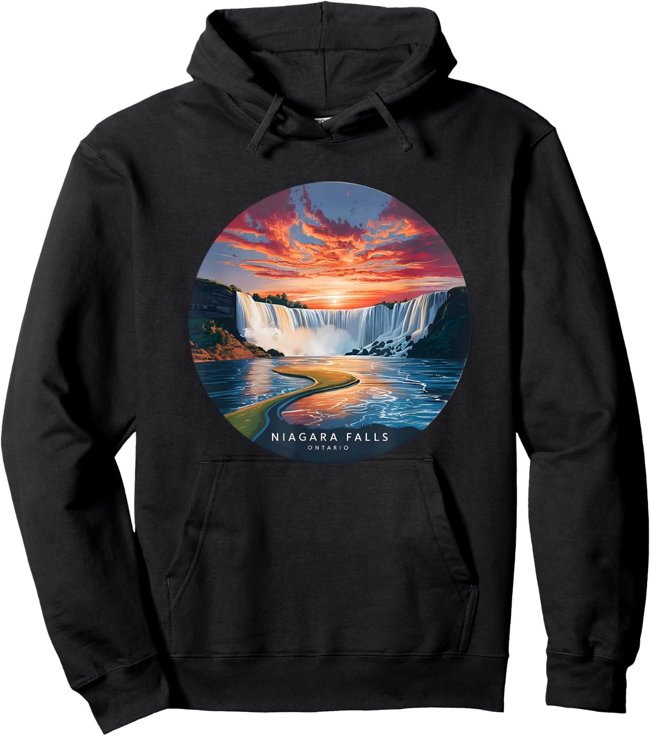 Niagara Falls Ontario Canada Sunset Hoodie - Hoodie | Black