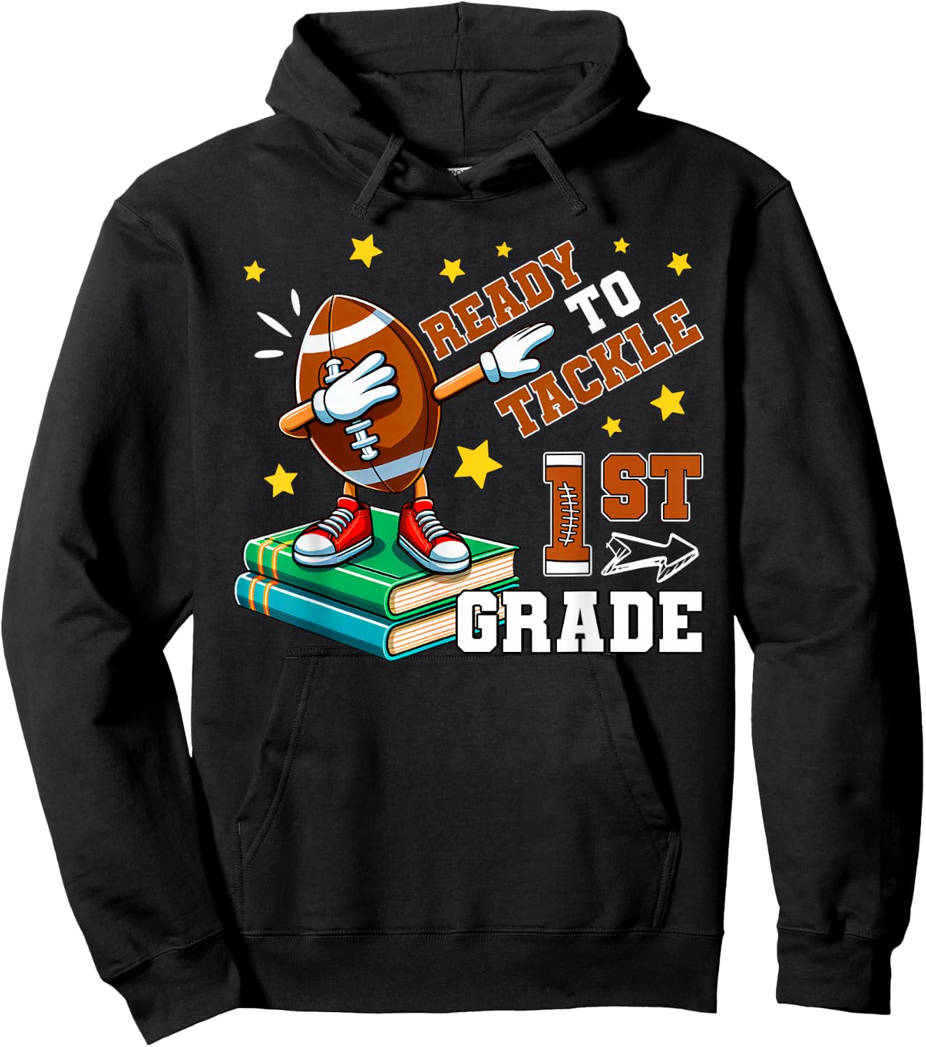 Ready To Tackle First Grade Football Team Back To School Hoodie - Hoodie | Black