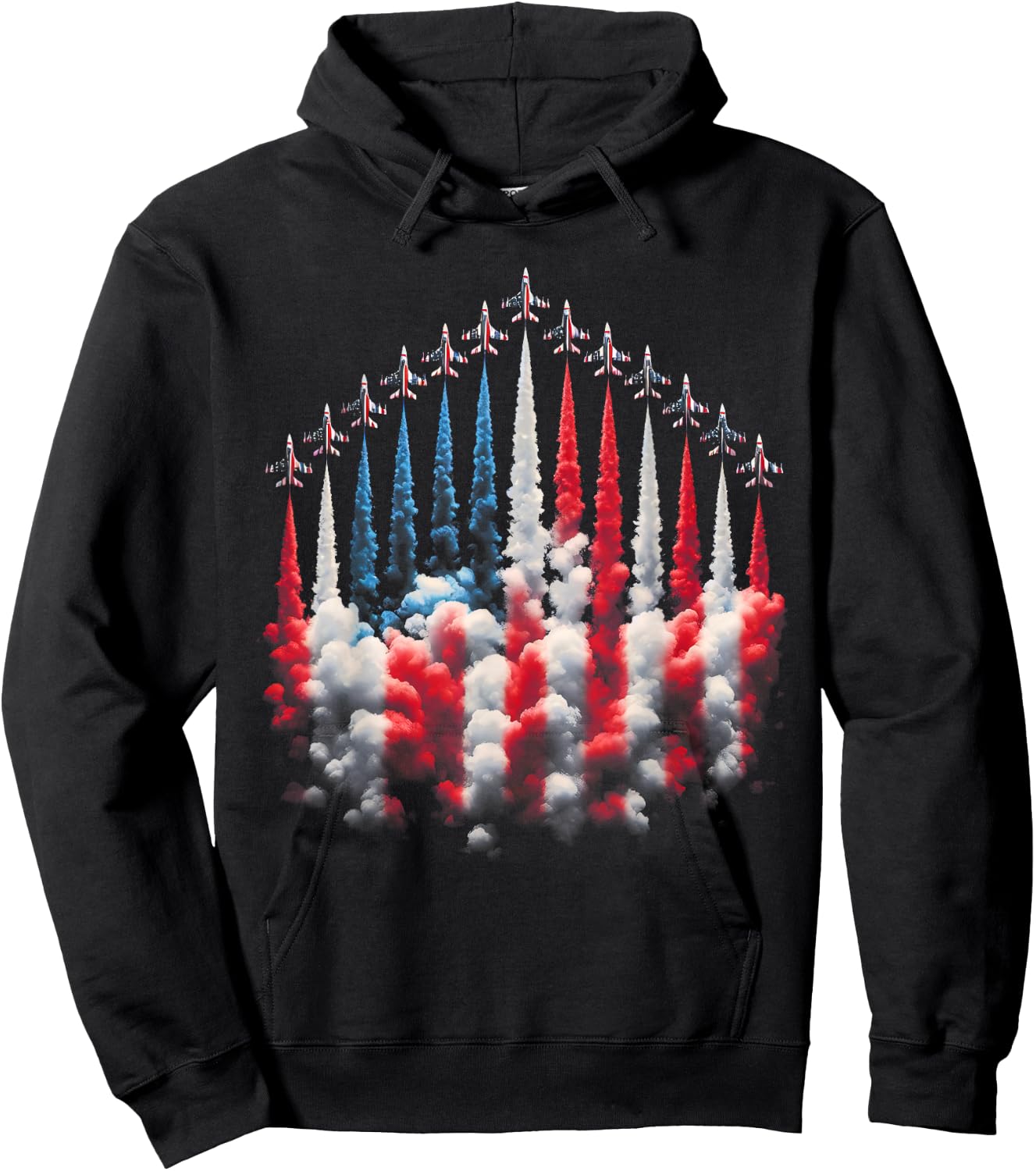 4th Of July Jet American Flag Patriotic USA Boys Hoodie - Hoodie | Black