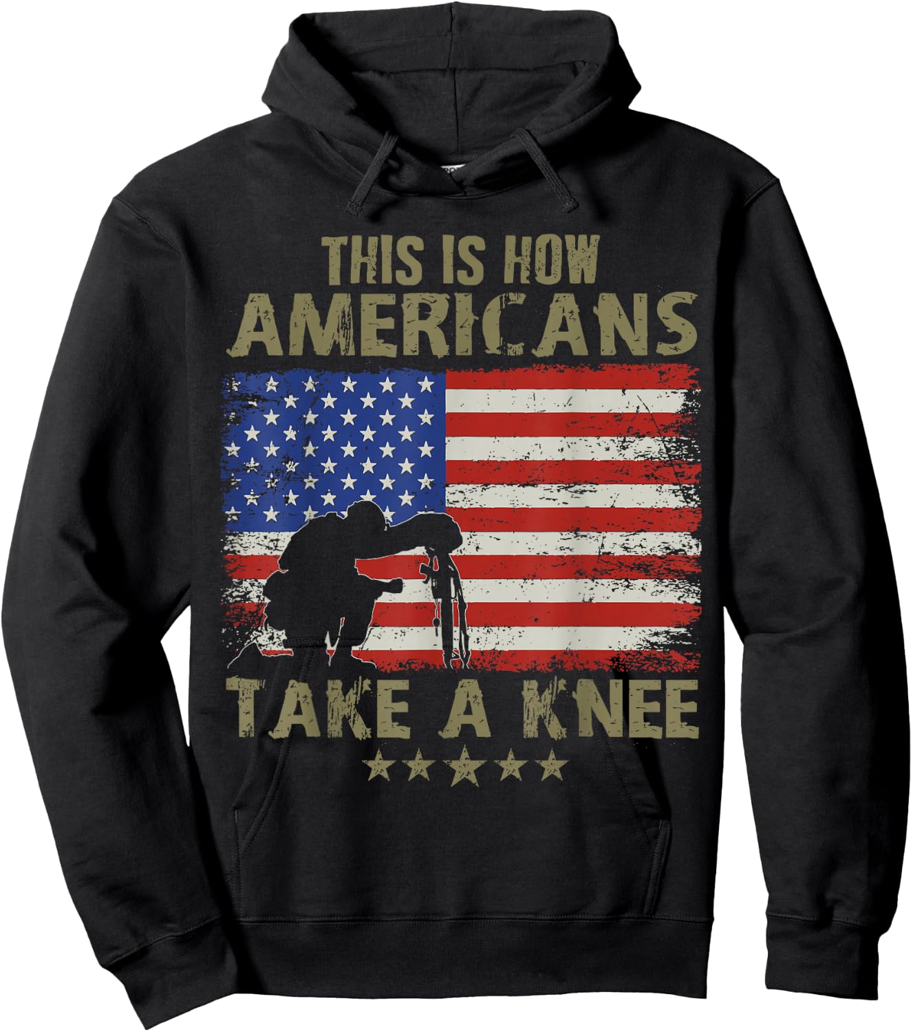 This is how Americans take a Knee Hoodie - Hoodie | Black