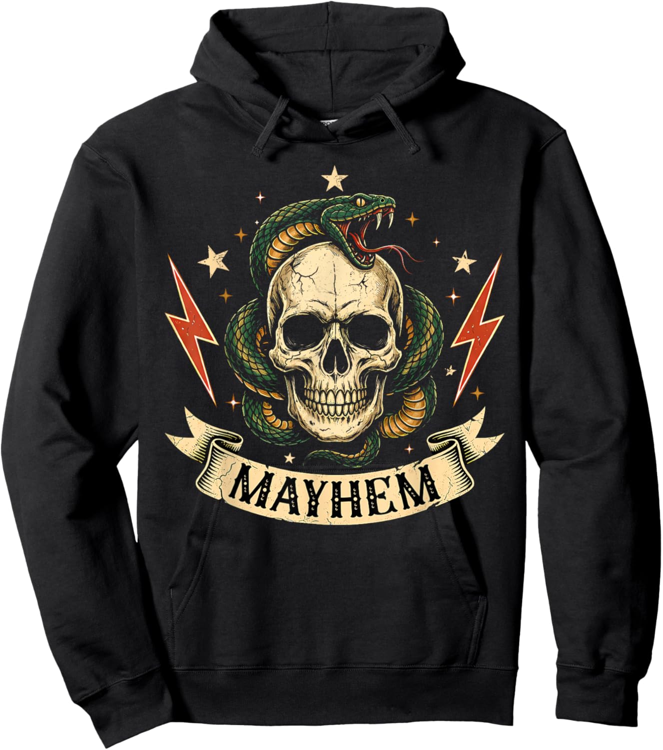 Mayhem Son Daughter Funny Matching Family Hoodie - Hoodie | Black