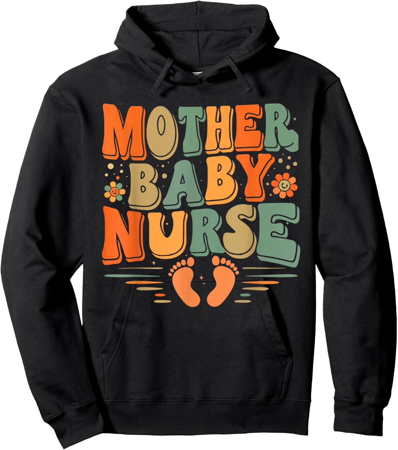Postpartum Mother Baby Nurse Baby Postpartum Nursing Women Hoodie - Hoodie | Black