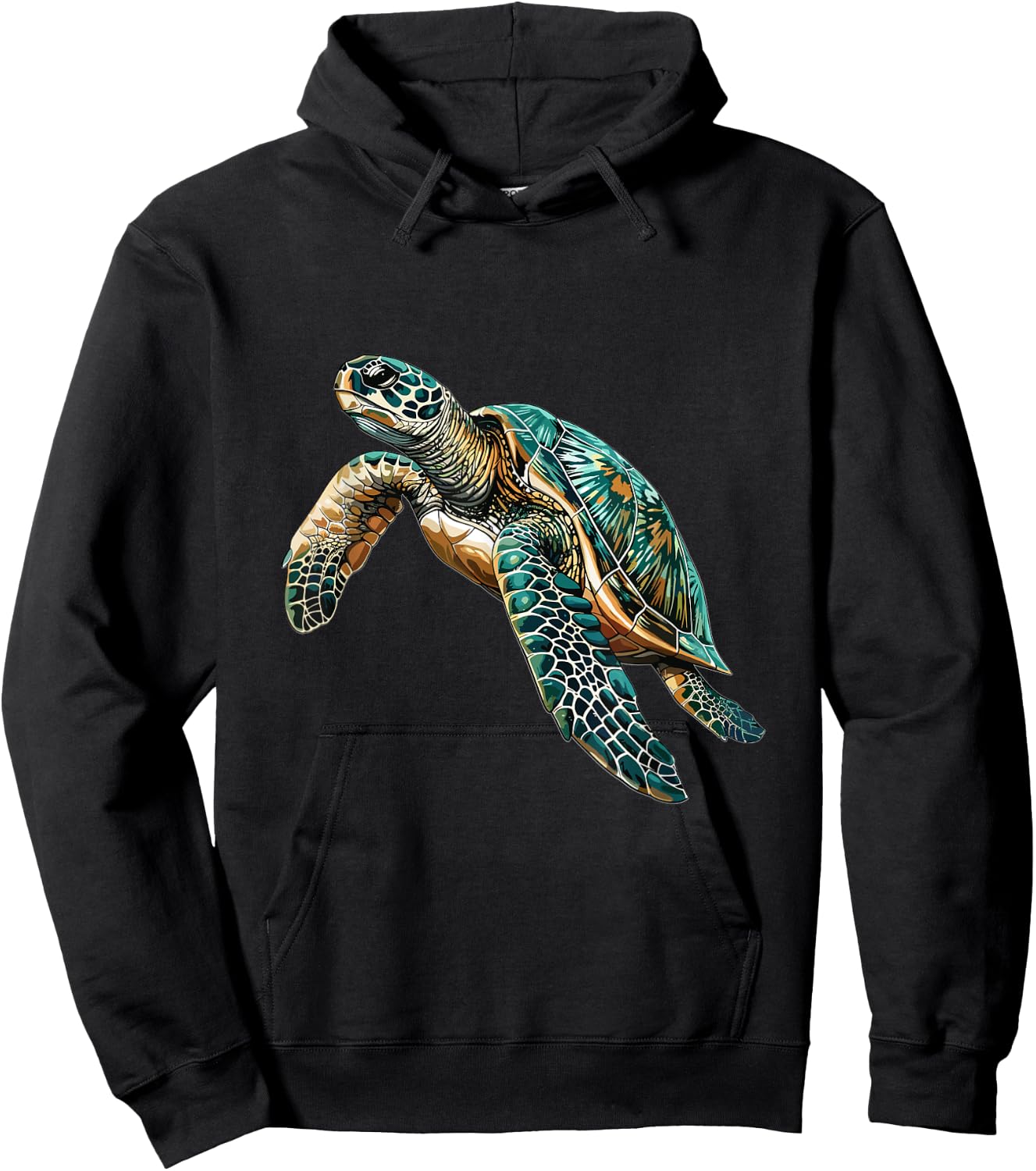 Sea Turtle Lover Graphic Hoodie - Hoodie | Black