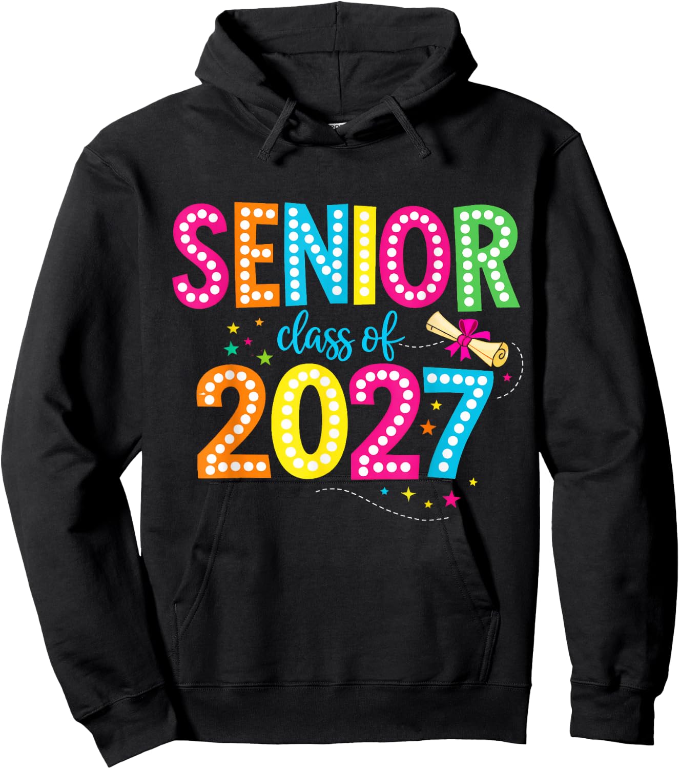 Senior 2027 Countdown Class of 2027 Girls Boys Hoodie - Hoodie | Black
