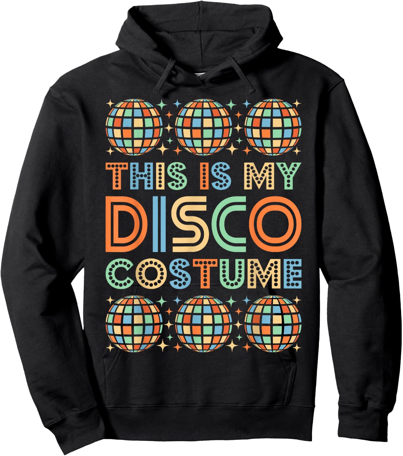 Vintage 60s 70s Disco Costume 60's 70's Theme Party Outfit Hoodie - Hoodie | Black