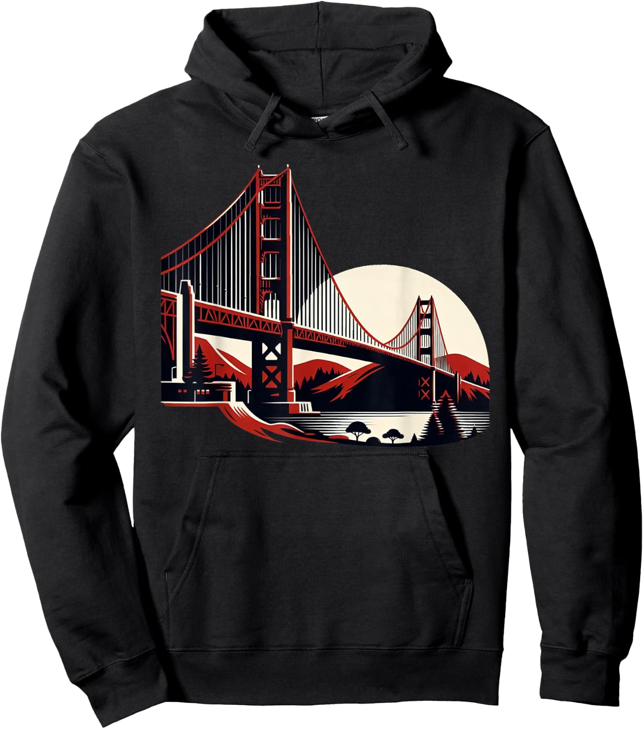 Golden Gate Bridge San Francisco California USA Golden Gate Hoodie - Hoodie | Black