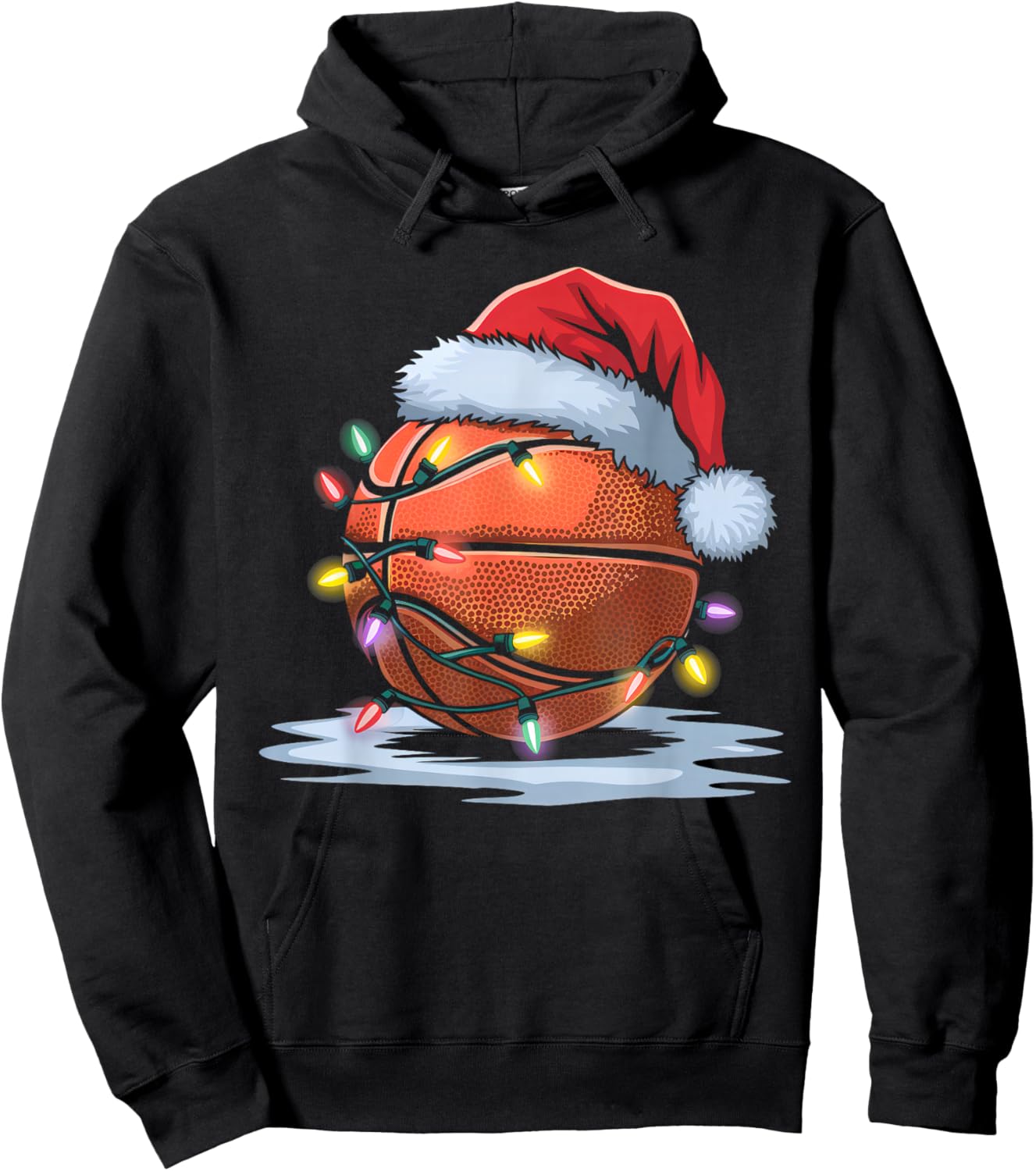 Christmas Basketball Player Santa Sports Design Boys Hoodie - Hoodie | Black