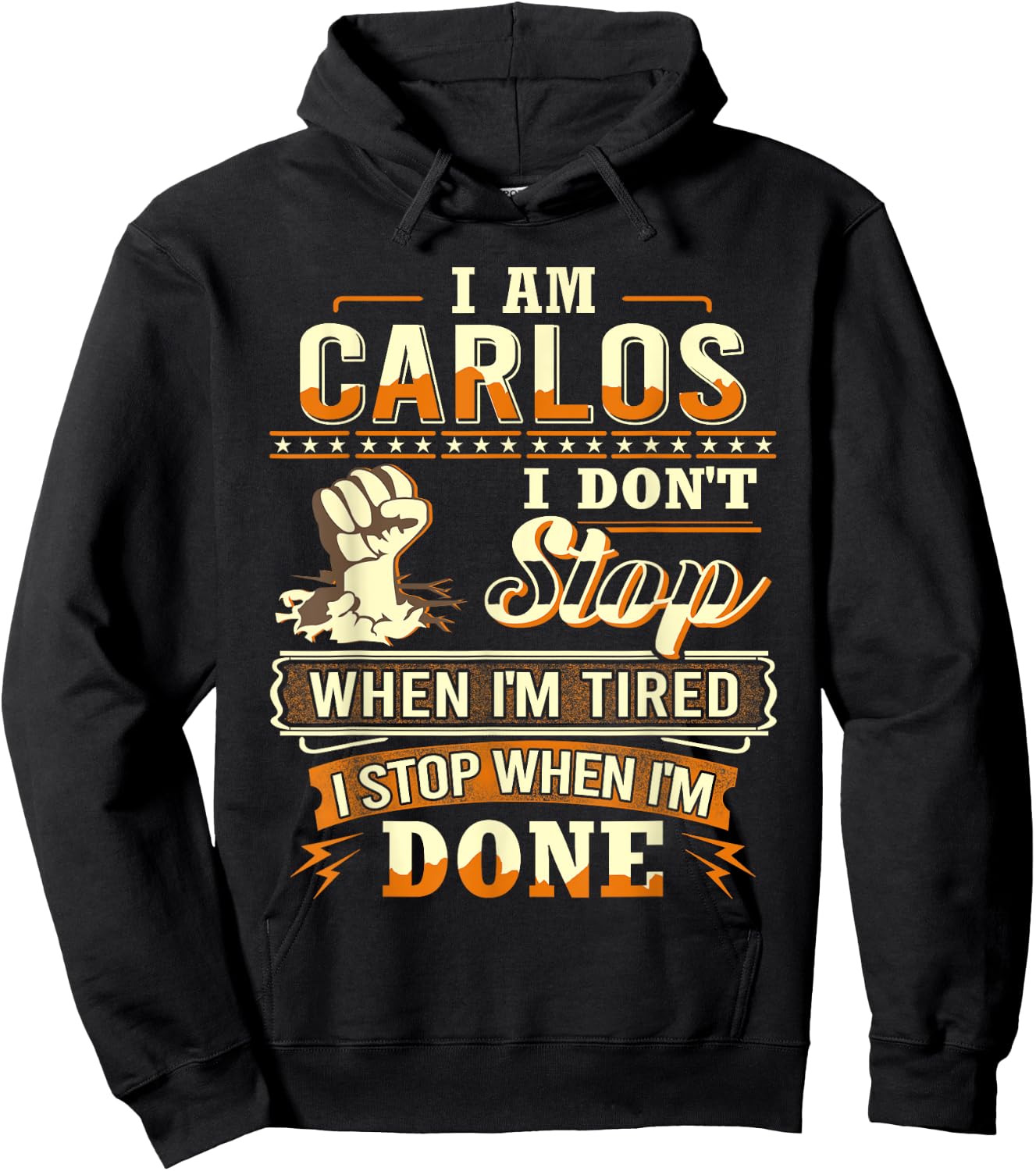 I am Carlos Shirt Personalized Carlos First Name Hoodie - Hoodie | Black