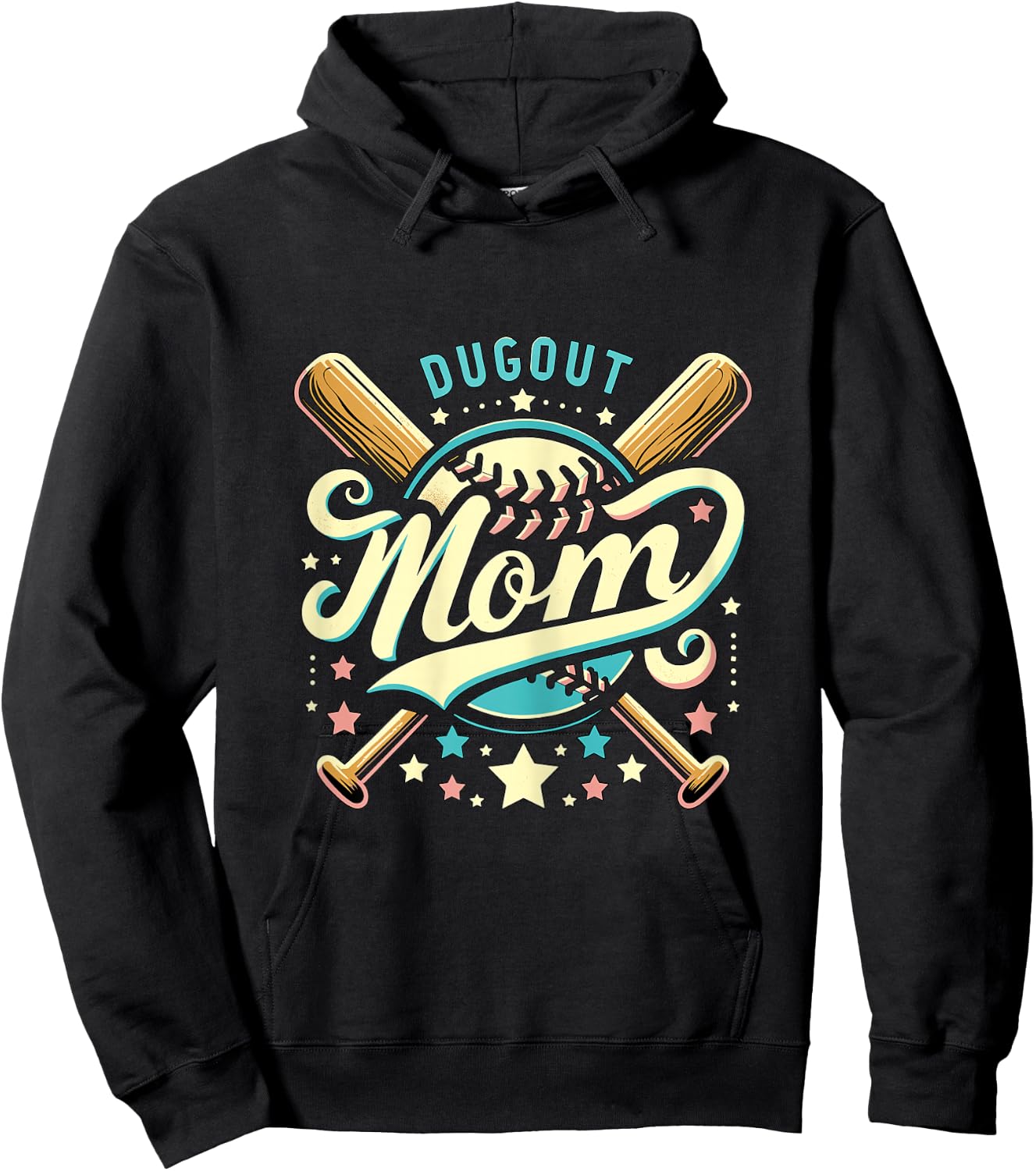 Dugout Mom Dugout Player Mother's Day Hoodie - Hoodie | Black