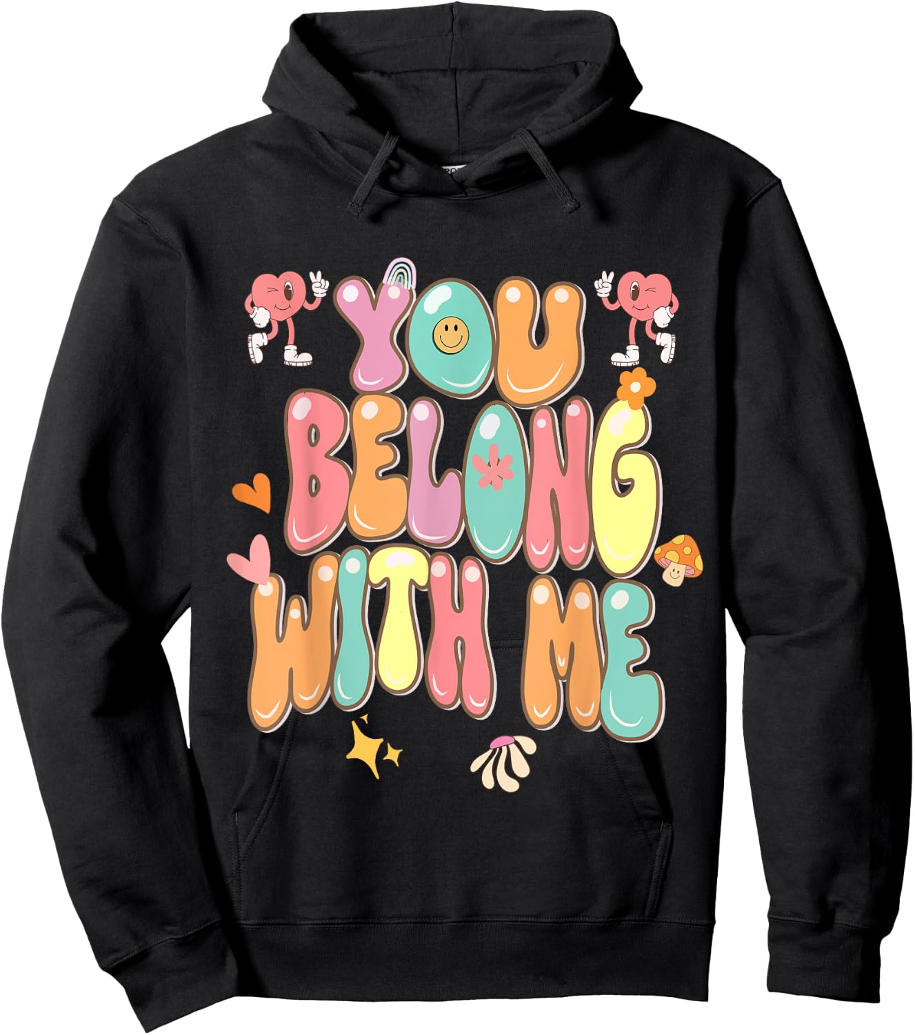Groovy Valentine - You Belong with Me Hoodie - Hoodie | Black