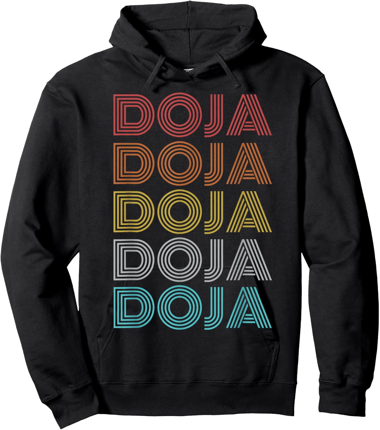 Doja Shirt Vintage Retro Apparel -Adult Retro Black Small Short Sleeve Hoodie - Hoodie | Black