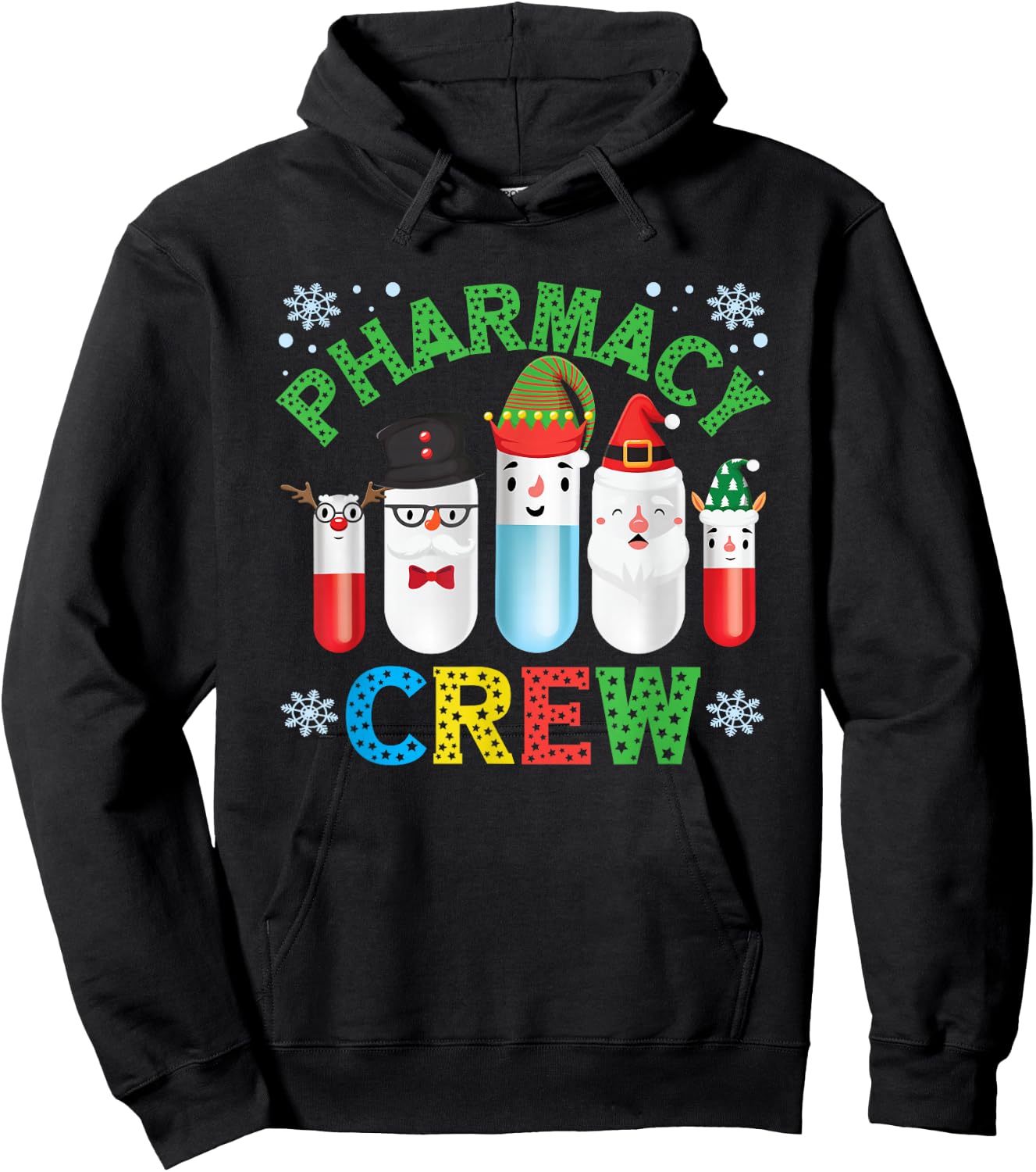 Funny Pharmacy Crew Christmas Pharmacist Gift Hoodie - Hoodie | Black