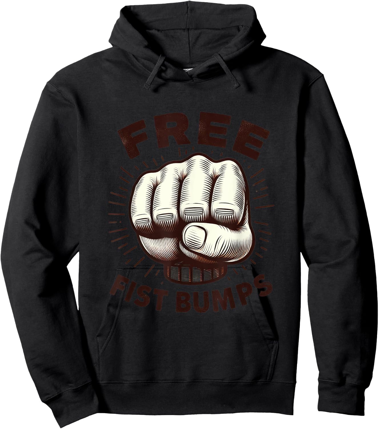 Funny Graphic Shirt Novelty Fist Pump Guy Hoodie - Hoodie | Black
