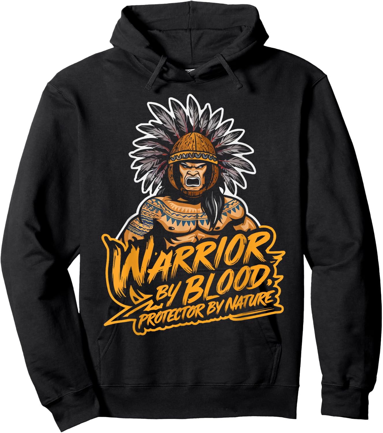 Kanaka Maoli Warrior Native Hawaiian Islands Hawaii Flag Hoodie - Hoodie | Black