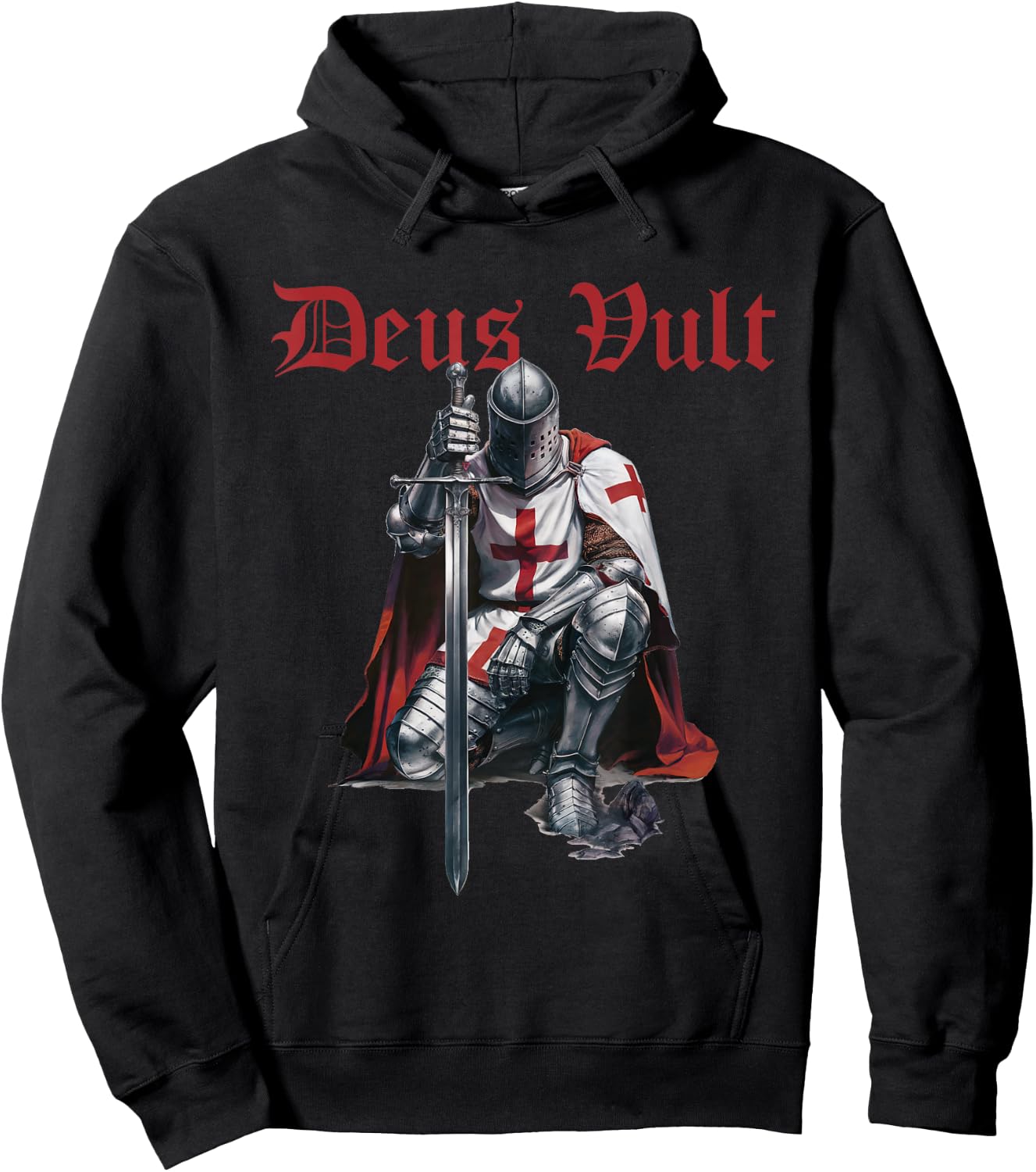 Deus Vult Knights Templar Crusades Hoodie - Hoodie | Black