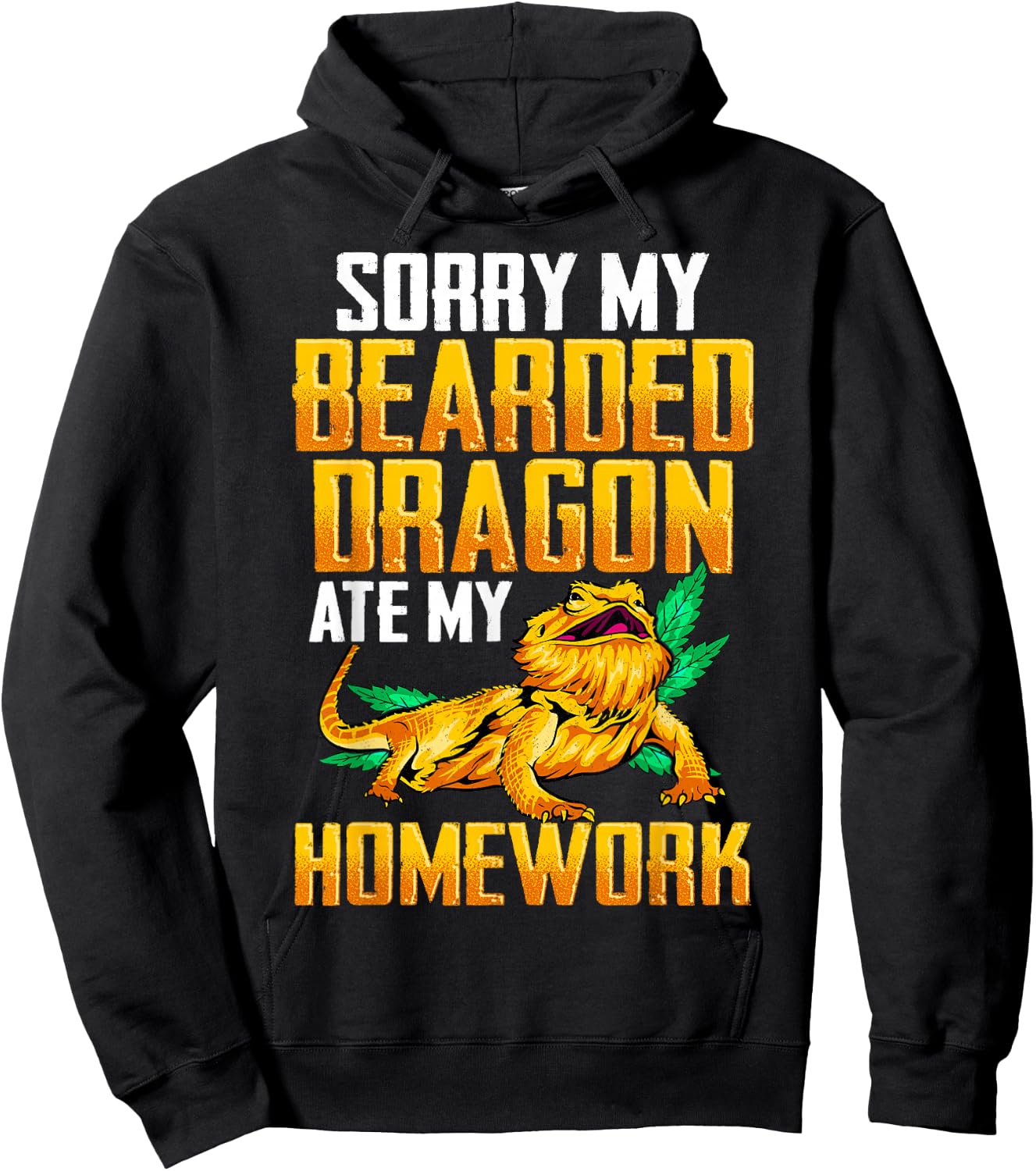 My Bearded Dragon Ate My Homework Shirt Funny Bearded Dragon Hoodie - Hoodie | Black