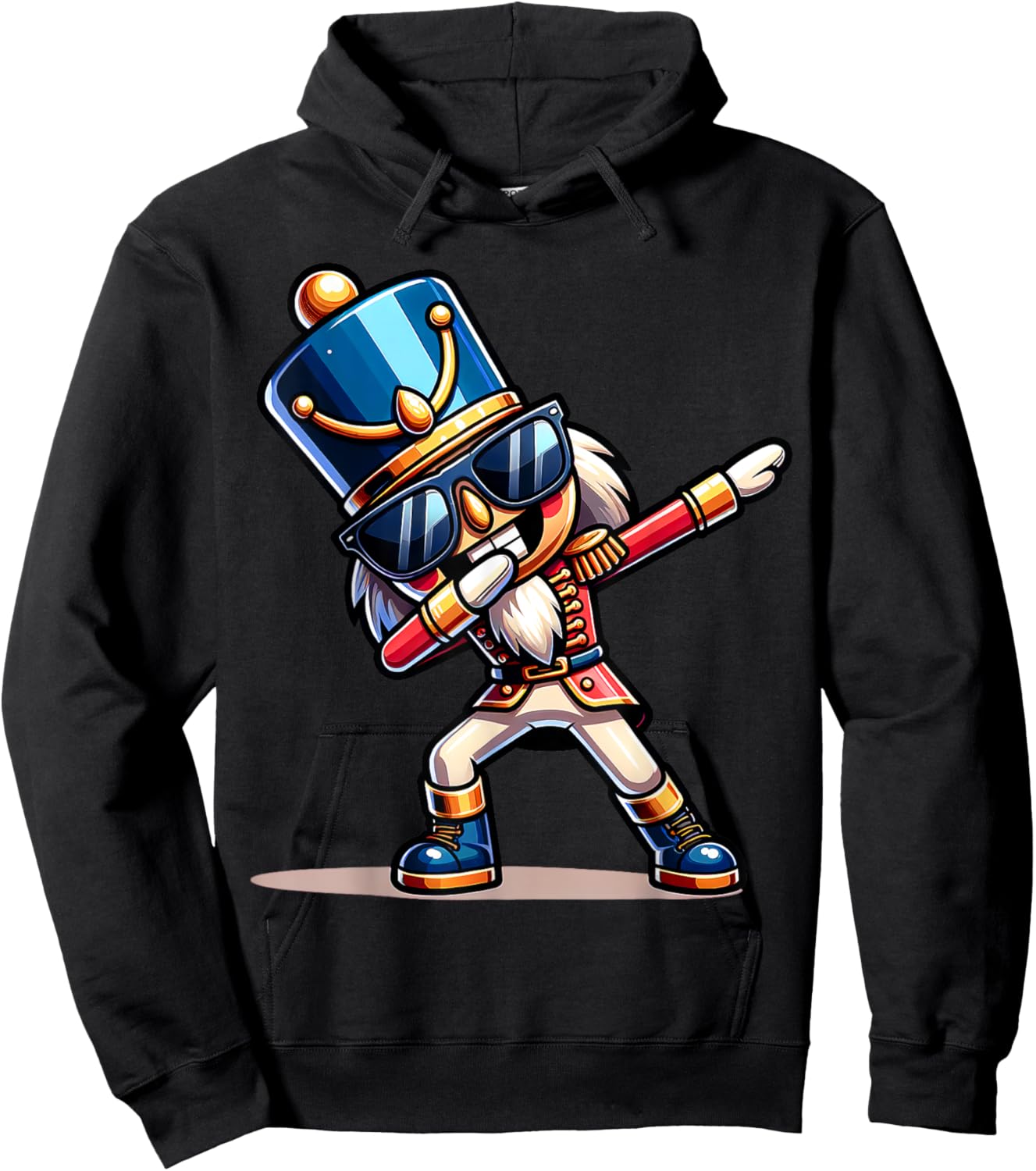 Christmas Nutcracker Dabbing Boys Santa Xmas Funny Hoodie - Hoodie | Black