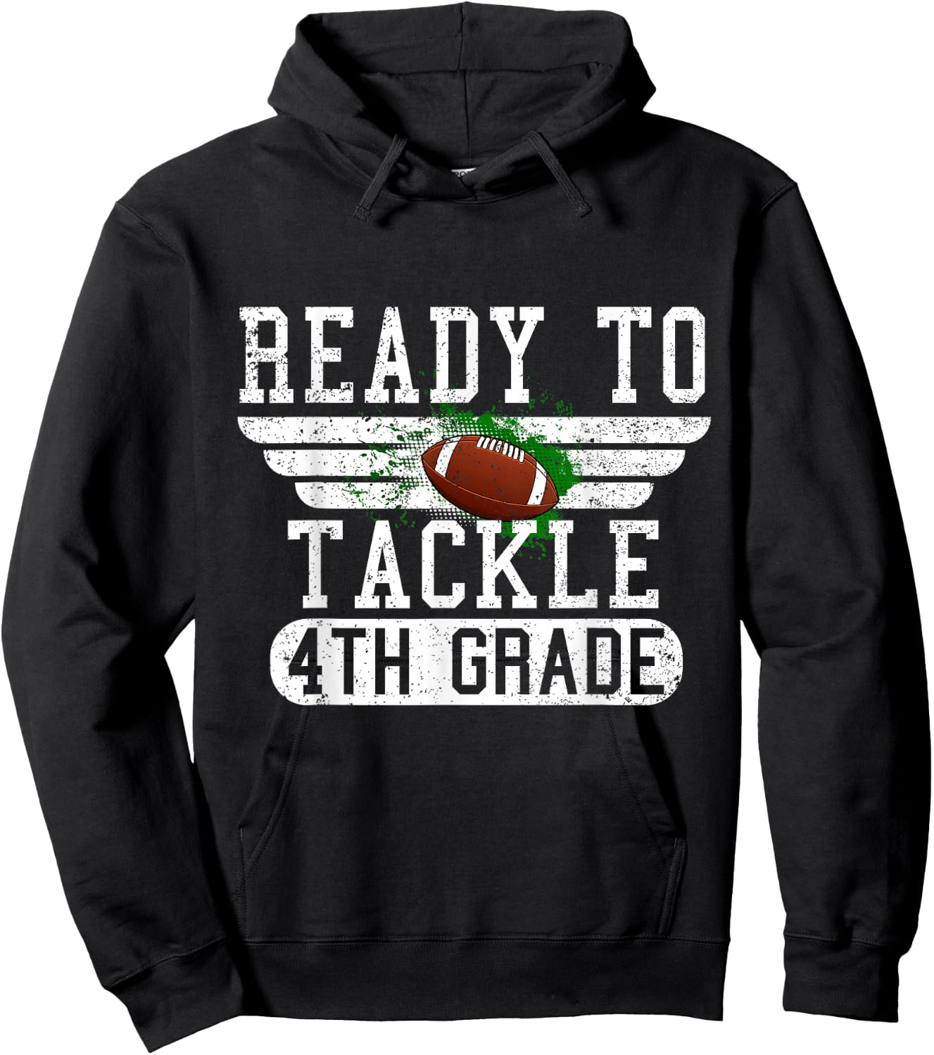 Ready To Tackle 4th Grade Football First Day Sport Boys Hoodie - Hoodie | Black