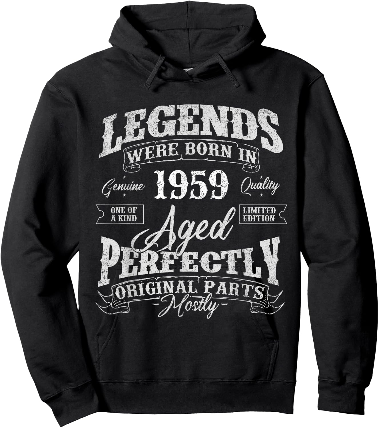 Legends Were Born In 1959 Year Of Birth Birthday Hoodie - Hoodie | Black