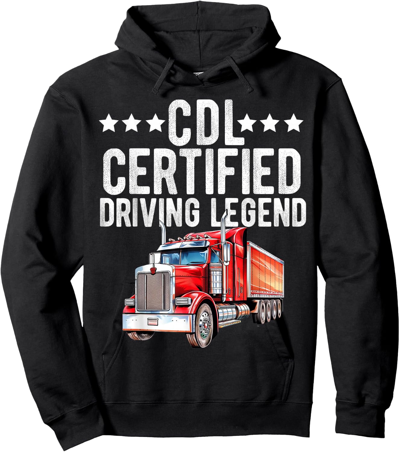 CDL Truck Driver Trucker Driving Passed CDL Exam Hoodie - Hoodie | Black