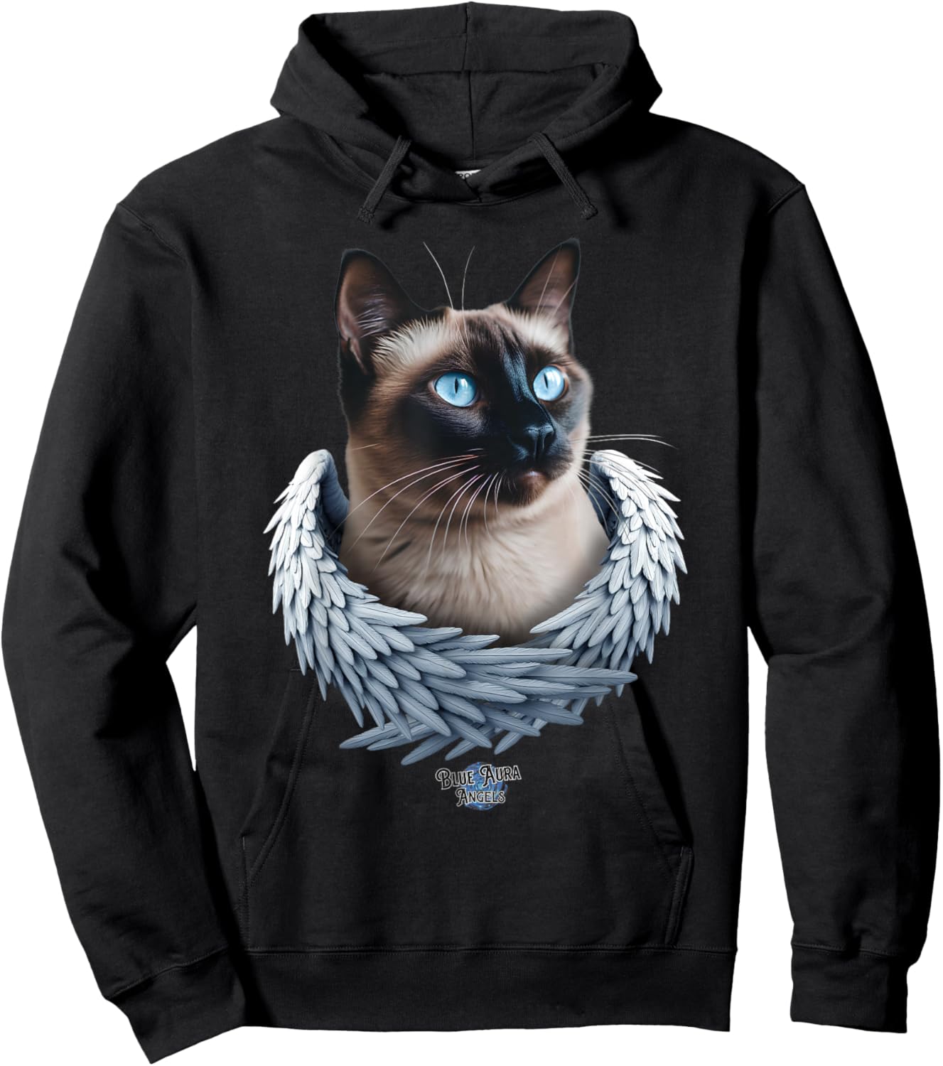 Siamese Cat Memorial Angel Hoodie - Hoodie | Black