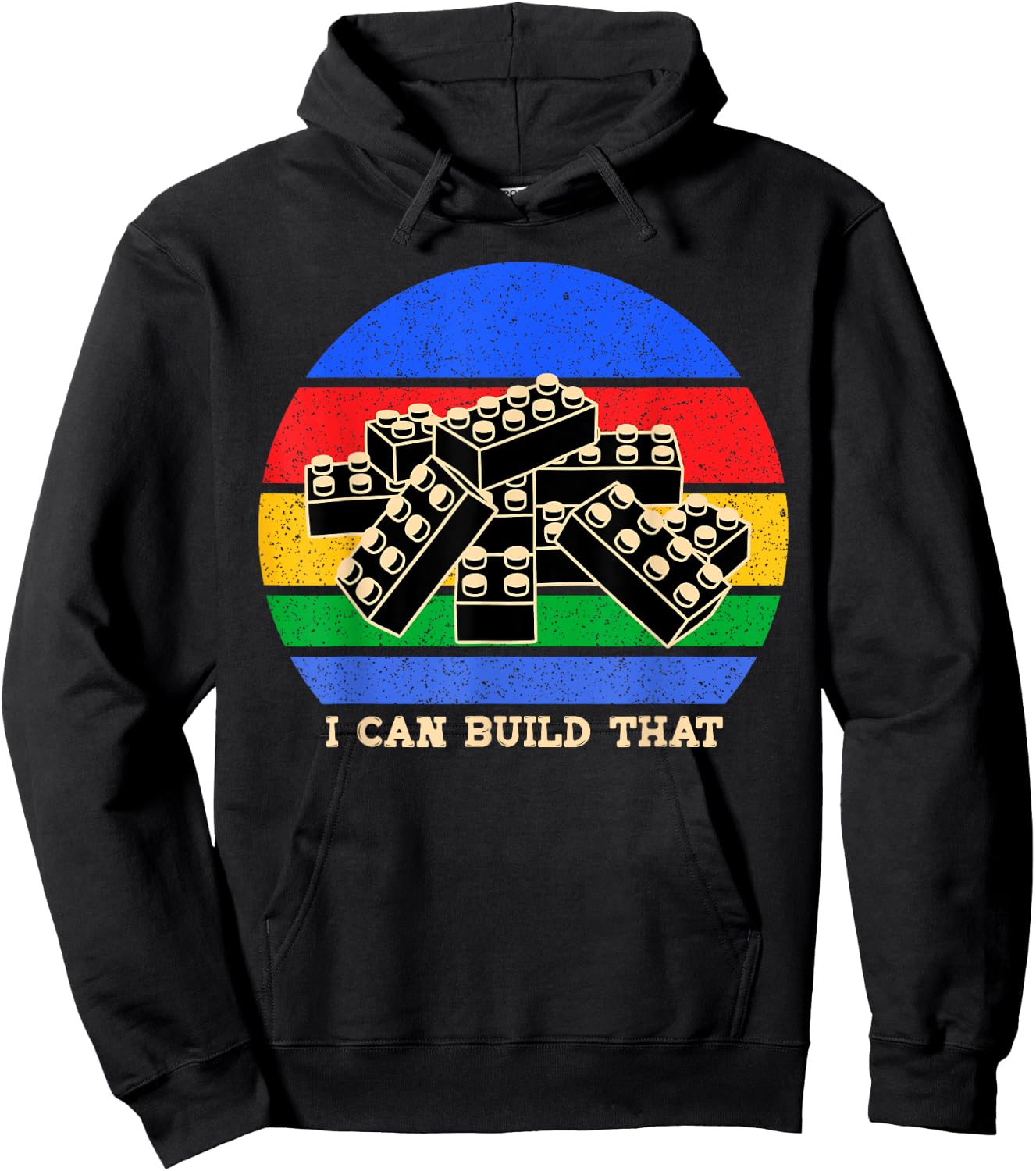 I Can Build That Master Builder Building Blocks Kids Hoodie - Hoodie | Black