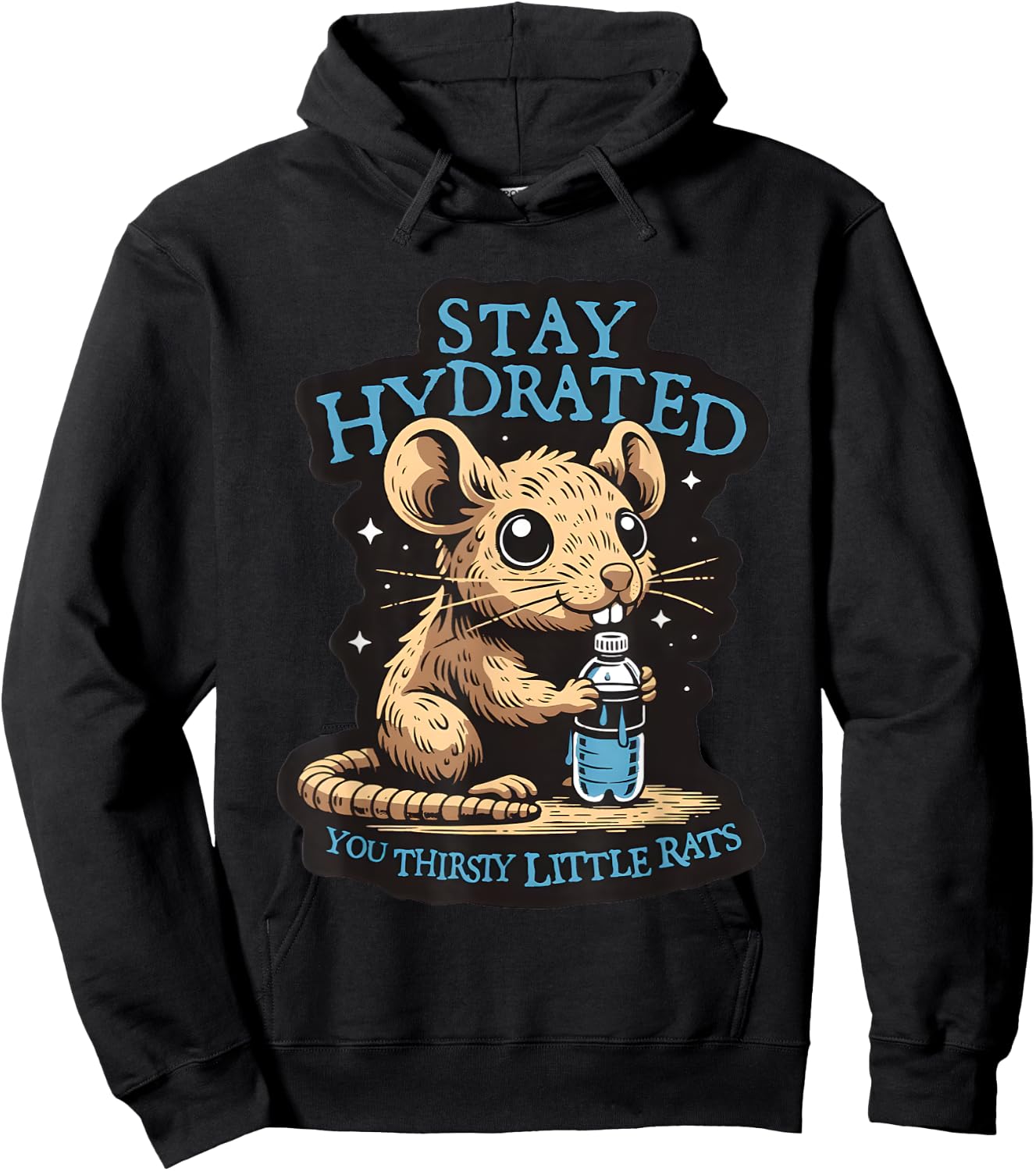 Atwwd Stay Hydrated Thirsty Rats Hoodie - Hoodie | Black