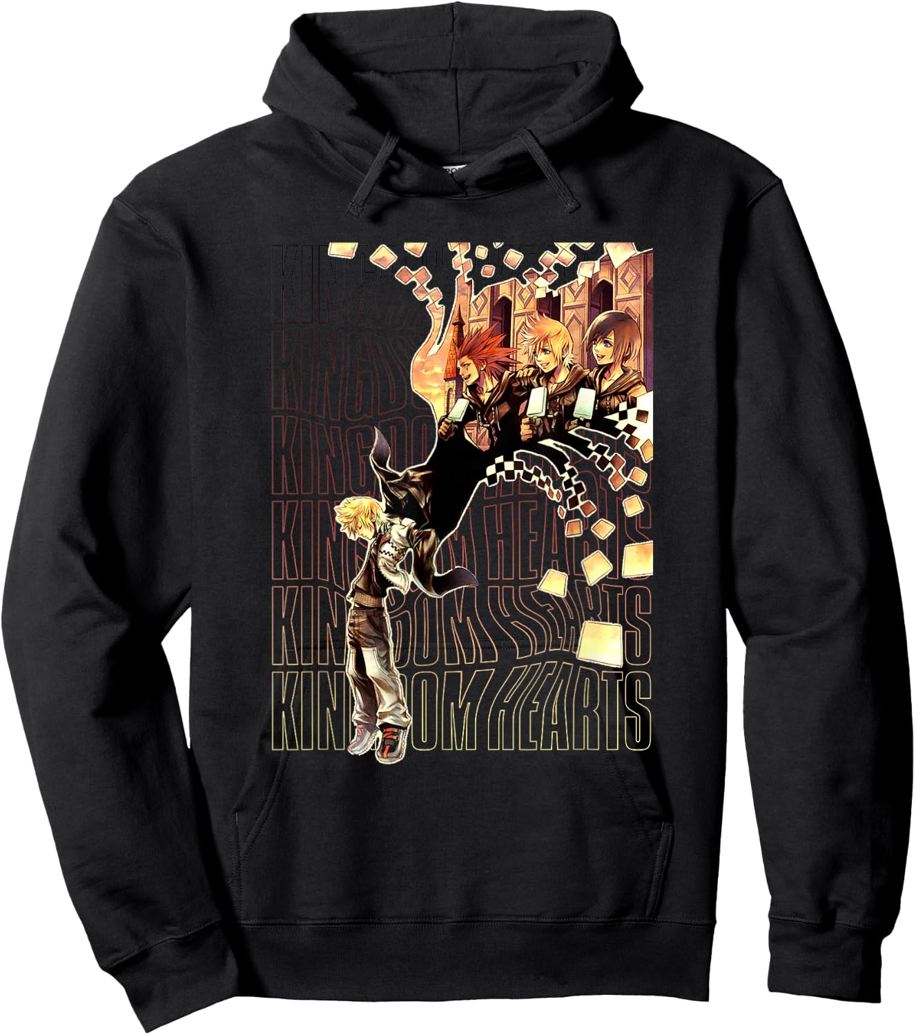 Disney Kingdom Hearts Sora Ice Cream Memory Chest Portrait Hoodie - Hoodie | Black
