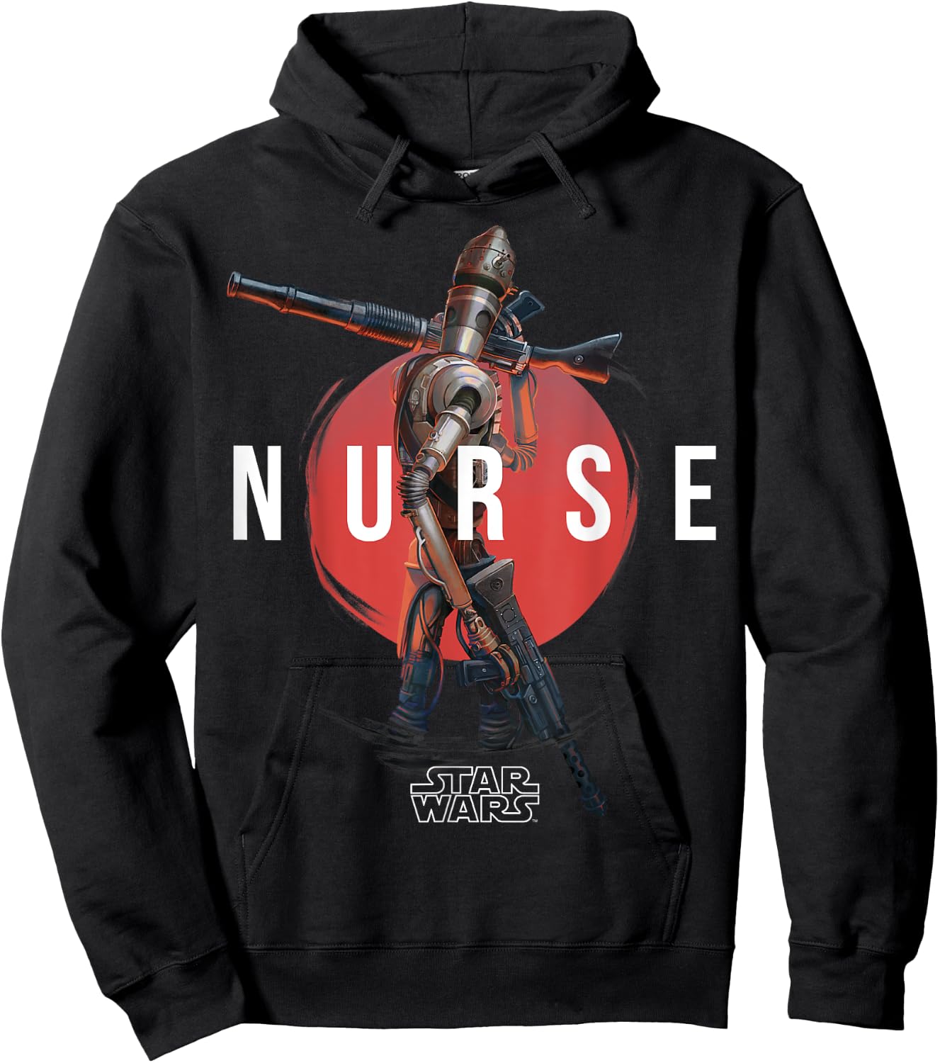 Star Wars The Mandalorian IG-11 Nurse Droid Red Sun Portrait Hoodie - Hoodie | Black