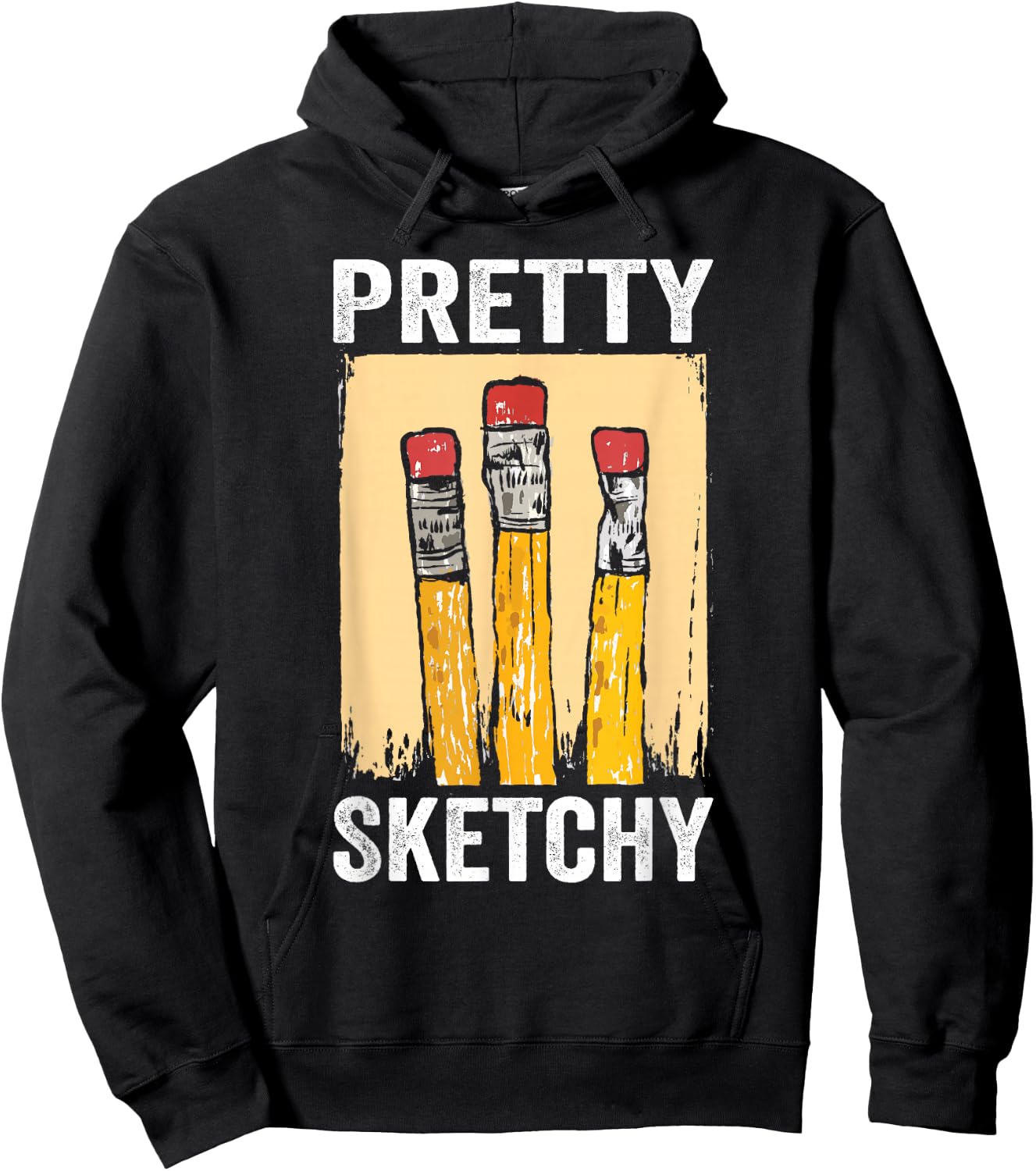 Pretty Sketchy Artist Pencils Sketch Sketching Paint Artist Hoodie - Hoodie | Black