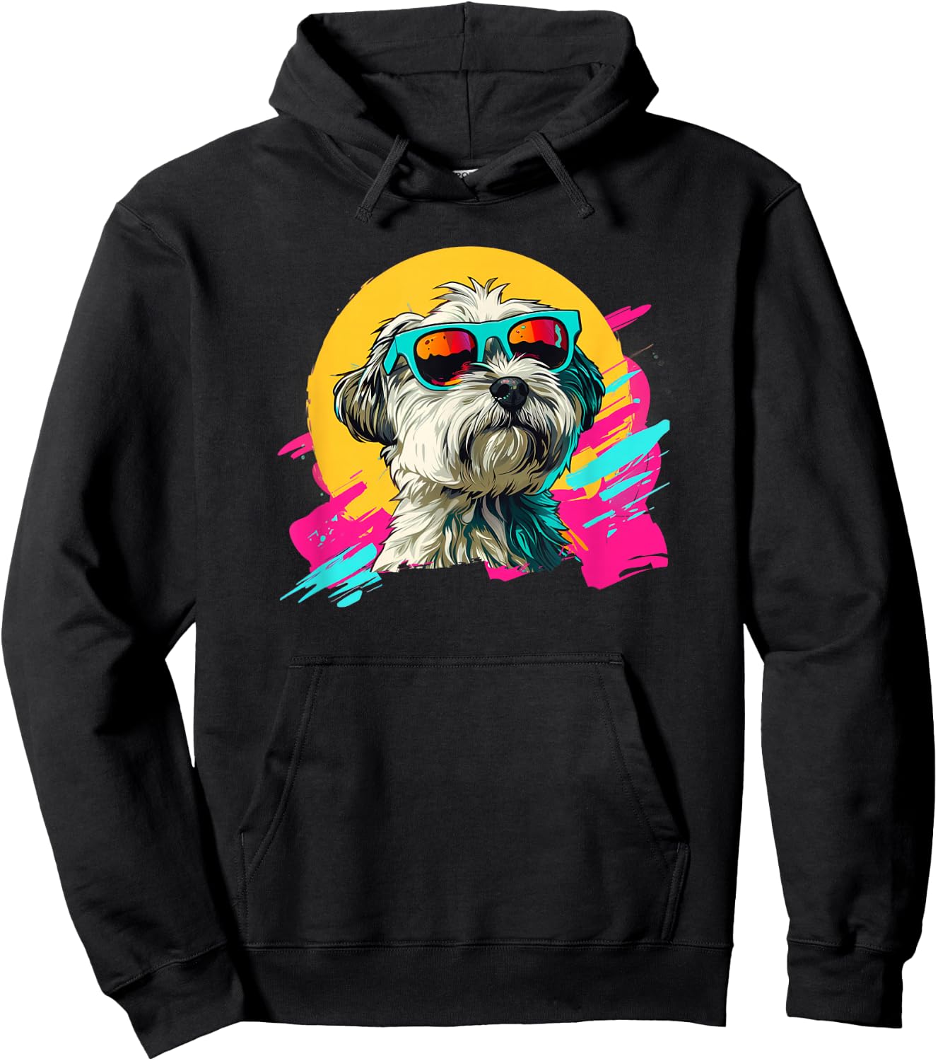 Kids Funny Retro Vintage 80s 90s Havanese Lover Hoodie - Hoodie | Black
