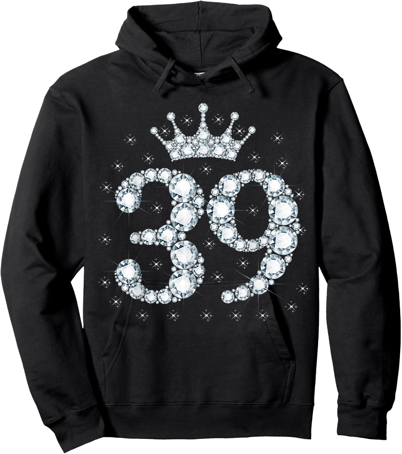 39 Crown 39 Years Old Happy 39th Birthday Girl Women Hoodie - Hoodie | Black