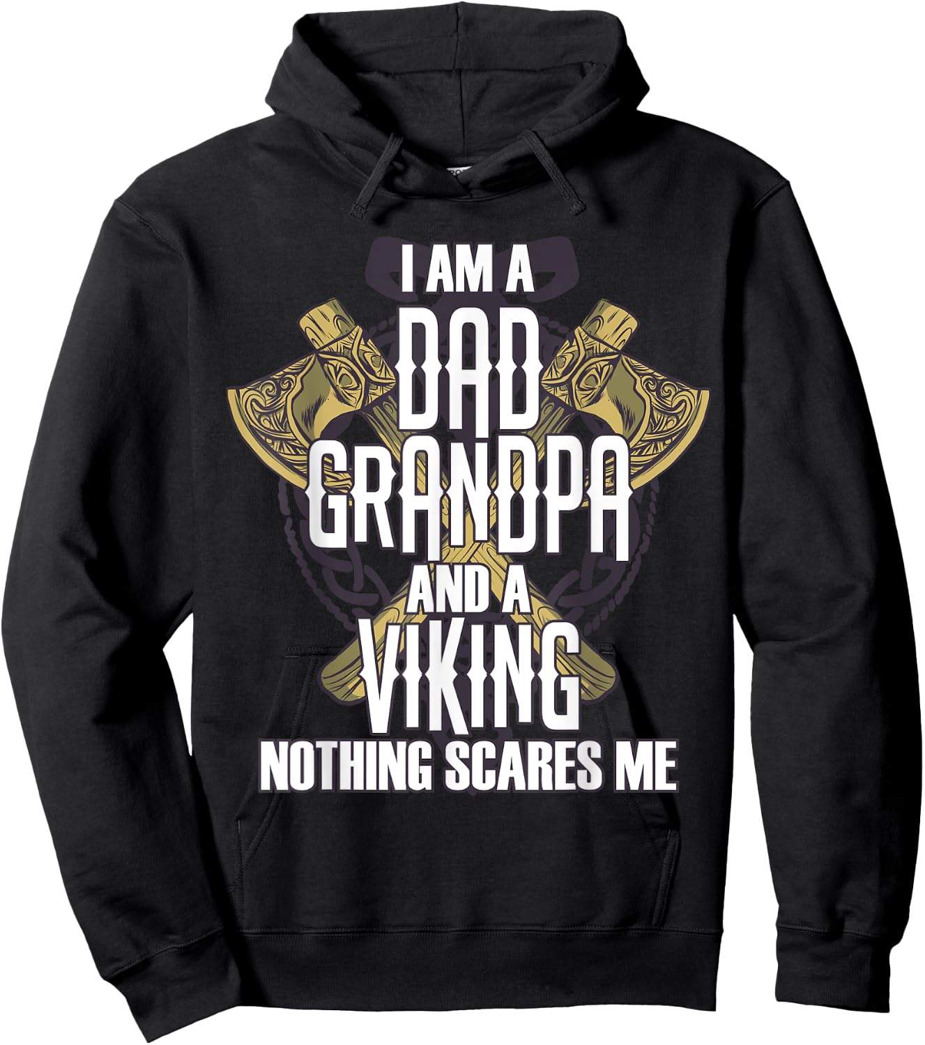 Father Grandpa Viking Scandinavia Warrior Walhalla Gift Hoodie - Hoodie | Black