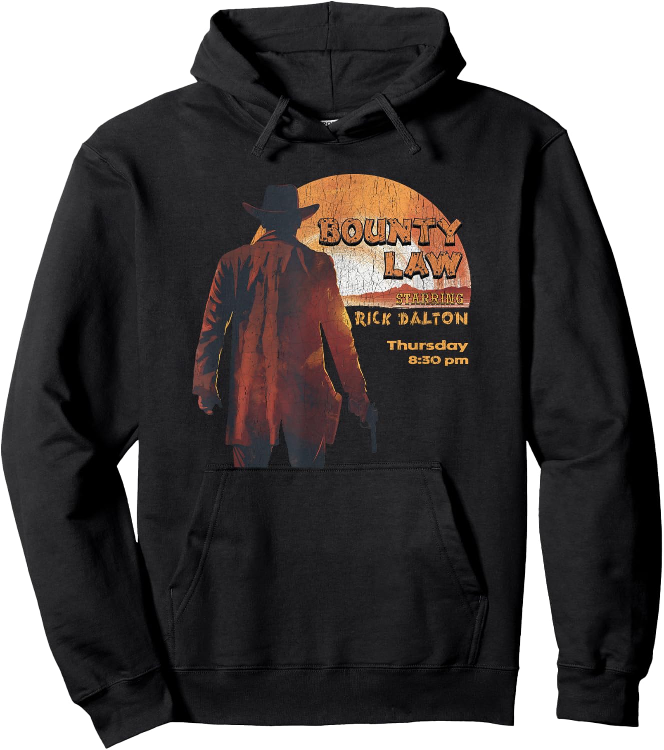 Bounty Law | Classic Hollywood Movie Distressed Hoodie - Hoodie | Black
